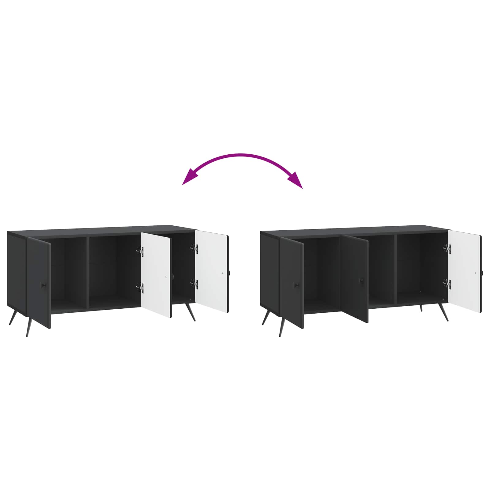TV ormar Crna 99 x 34,5 x 50 cm Konstruirano drvo