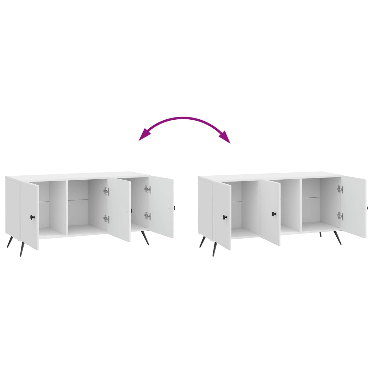 TV ormar Bijela visokog sjaja 99 x 34,5 x 50 cm