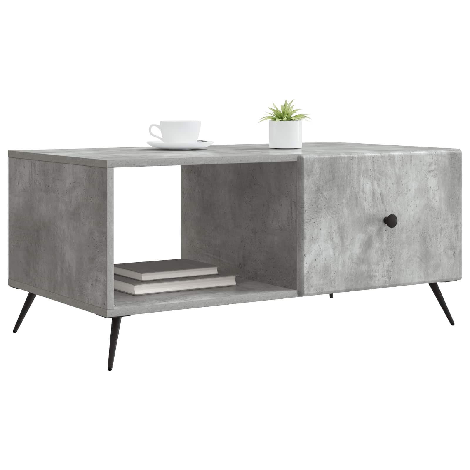 Kava Stol Betonska siva 90 x 50 x 40 cm Konstruirano drvo