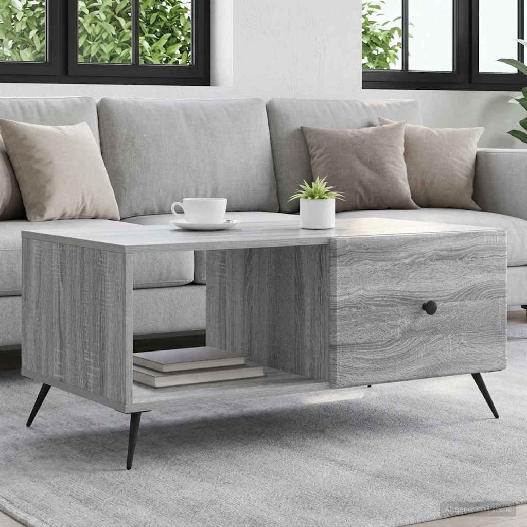 Kava Stol Siva sonoma 90 x 50 x 40 cm Konstruirano drvo