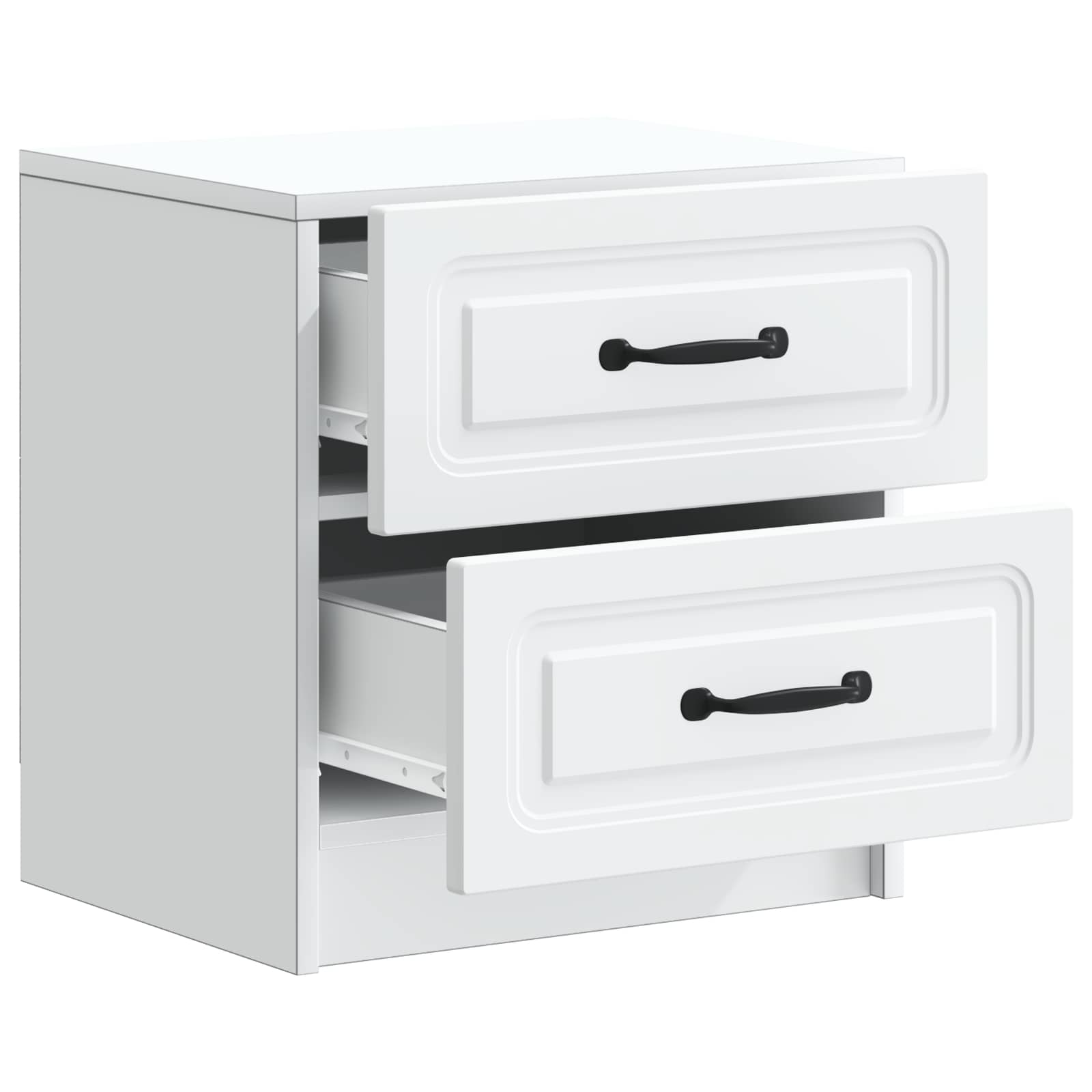 Noćni ormar 2 pcs Bijela 43 x 34,5 x 44,5 cm Konstruirano drvo