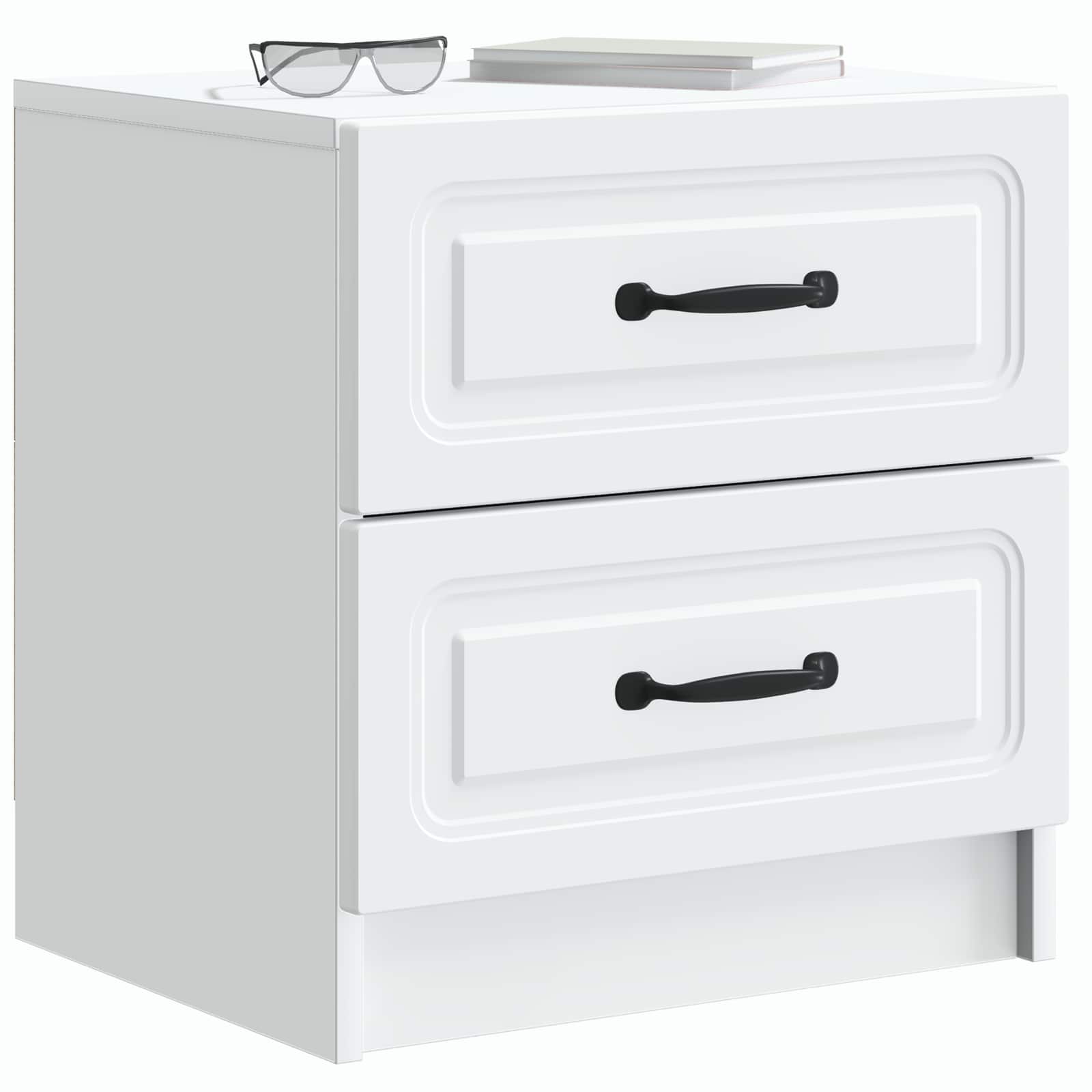 Noćni ormar 2 pcs Bijela 43 x 34,5 x 44,5 cm Konstruirano drvo