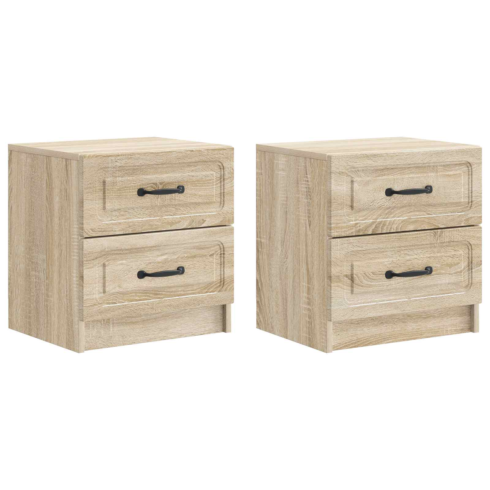 Noćni ormar s ladicama 2 pcs Hrast sonoma 43 x 34,5 x 44,5 cm