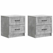 Noćni ormar s ladicama 2 pcs Betonska siva 43 x 34,5 x 44,5 cm