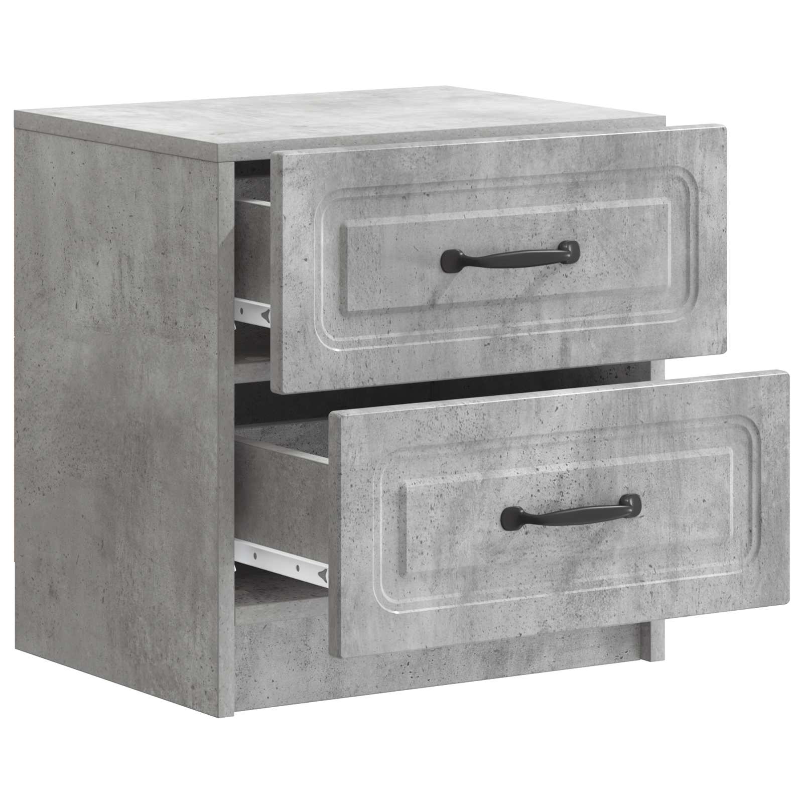 Noćni ormar s ladicama 2 pcs Betonska siva 43 x 34,5 x 44,5 cm