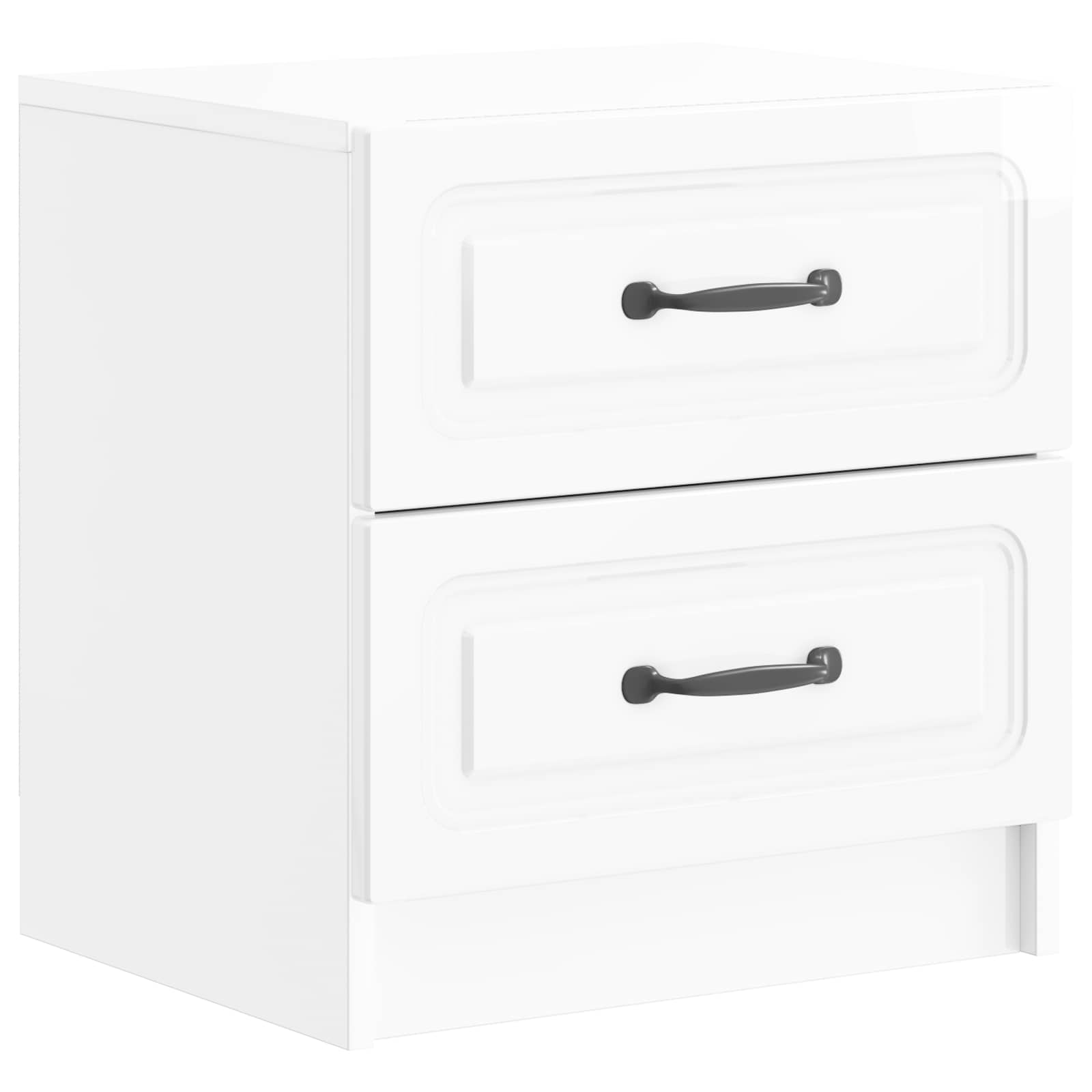 Noćni ormar 2 pcs Bijela visokog sjaja 43 x 34,5 x 44,5 cm