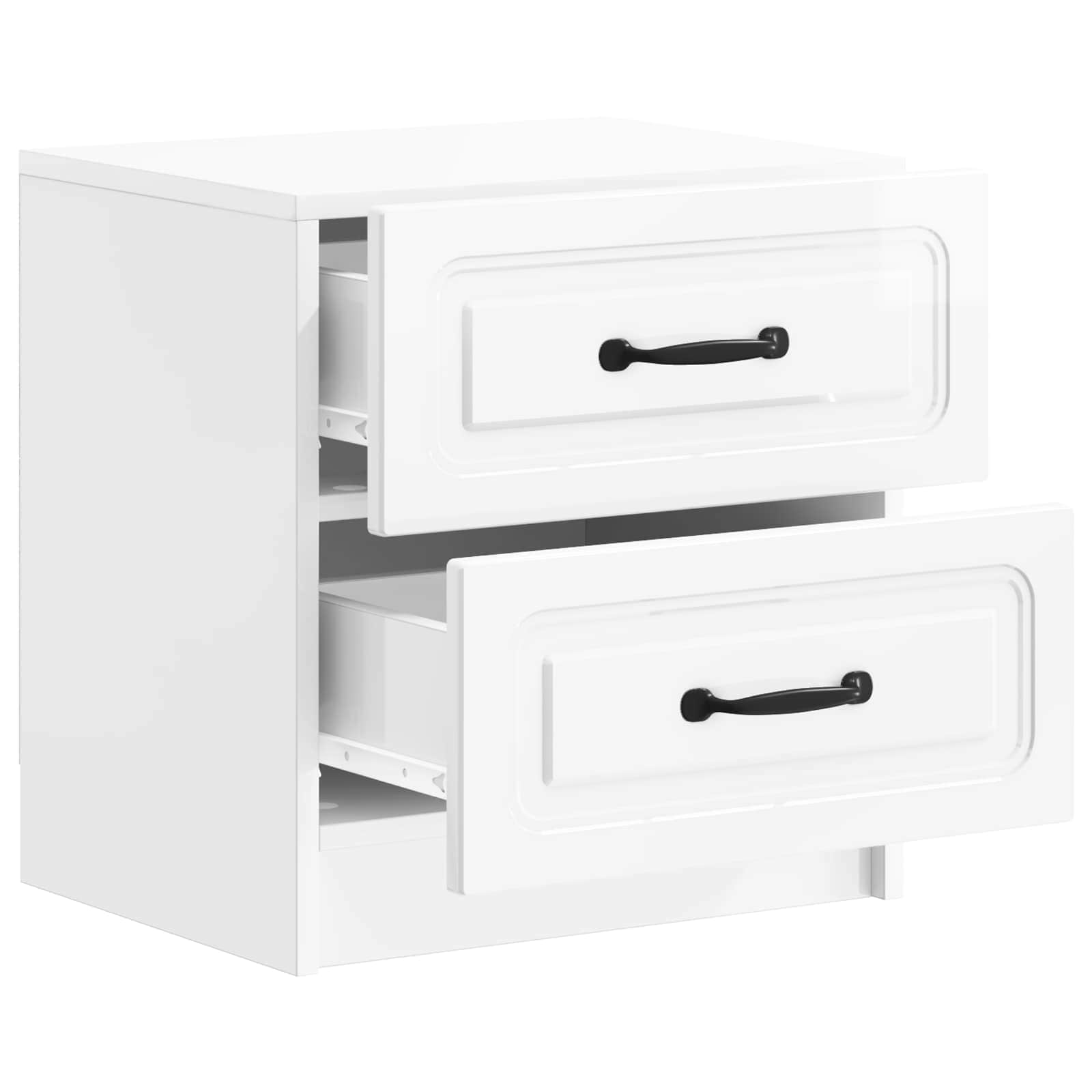 Noćni ormar 2 pcs Bijela visokog sjaja 43 x 34,5 x 44,5 cm