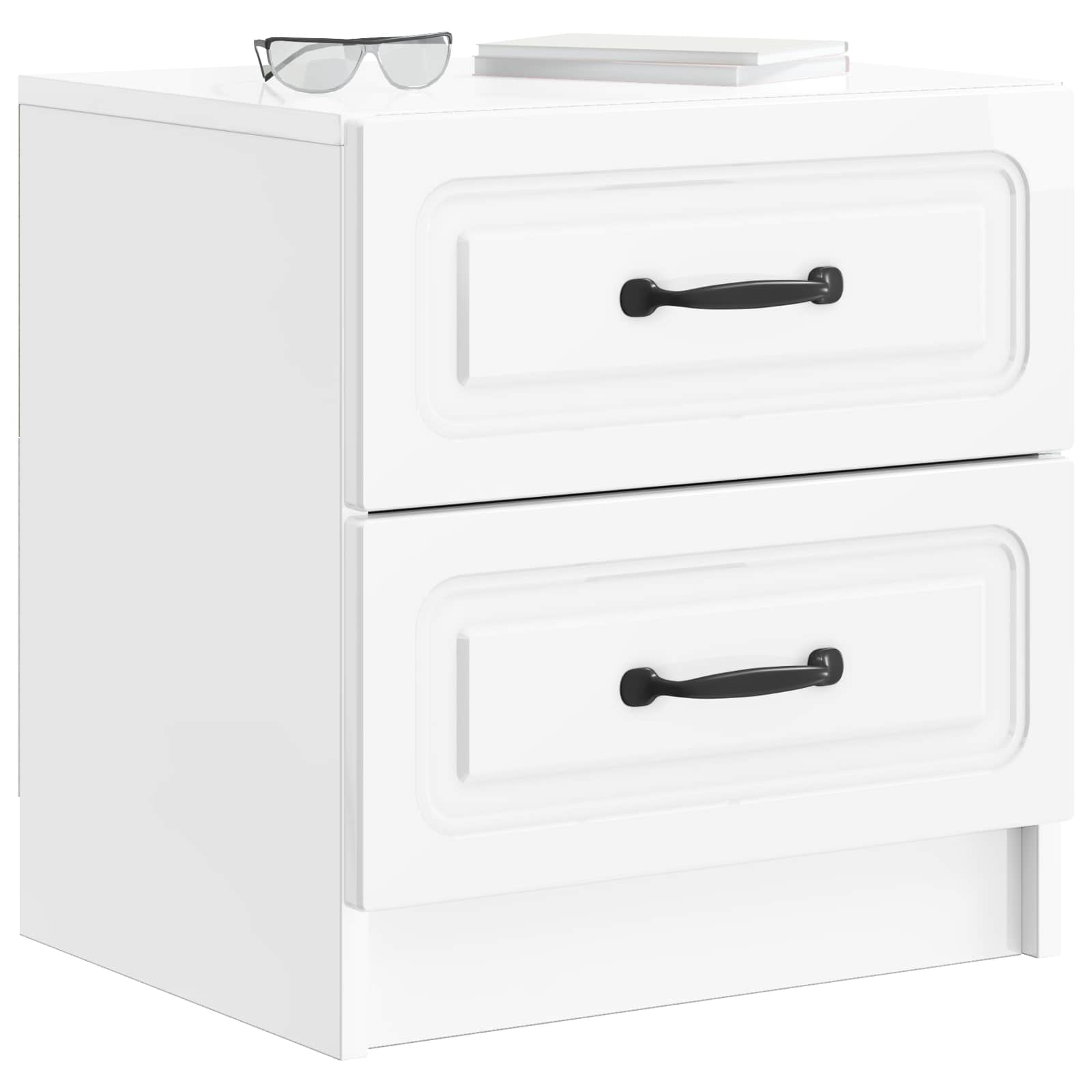 Noćni ormar 2 pcs Bijela visokog sjaja 43 x 34,5 x 44,5 cm