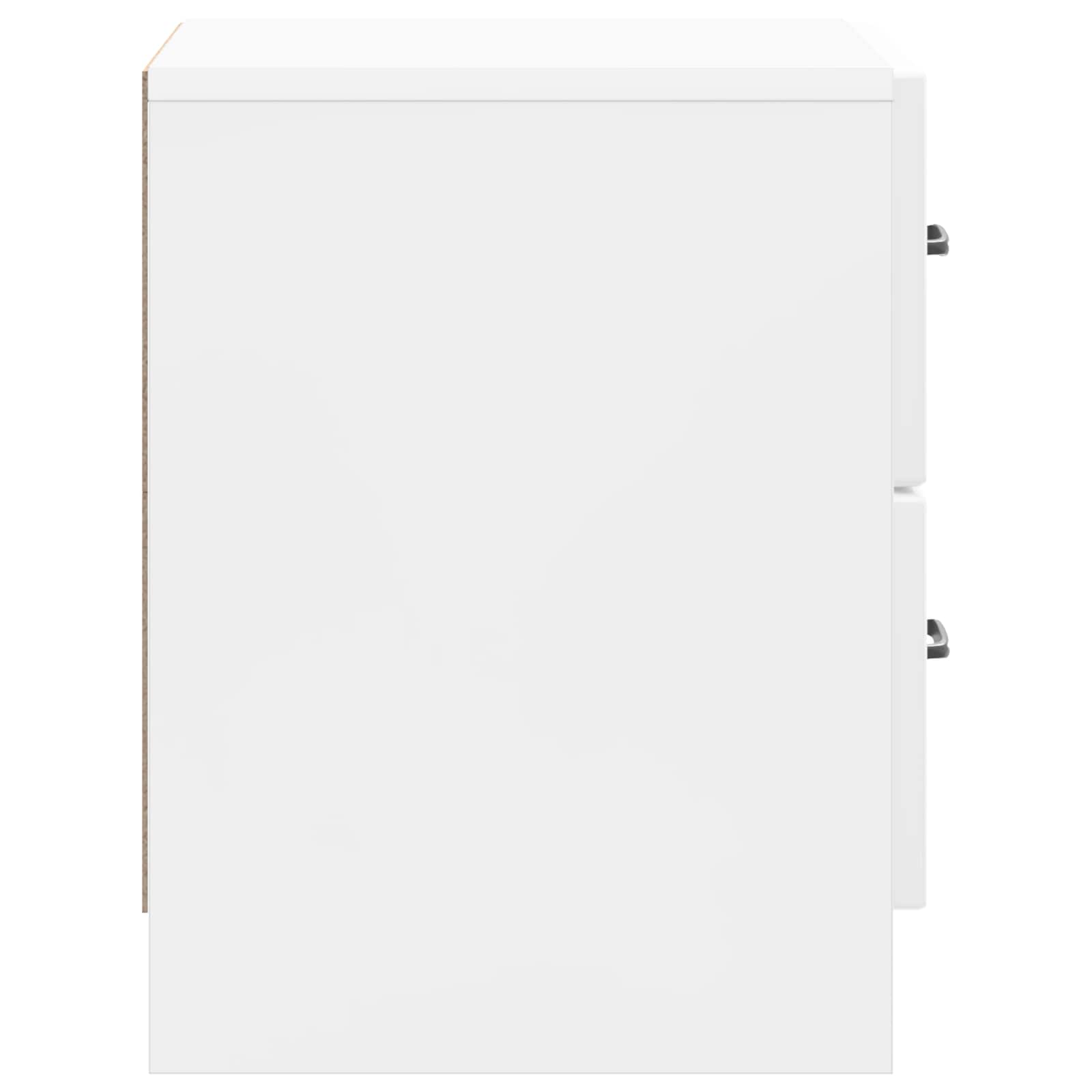 Noćni ormar 2 pcs Bijela visokog sjaja 43 x 34,5 x 44,5 cm