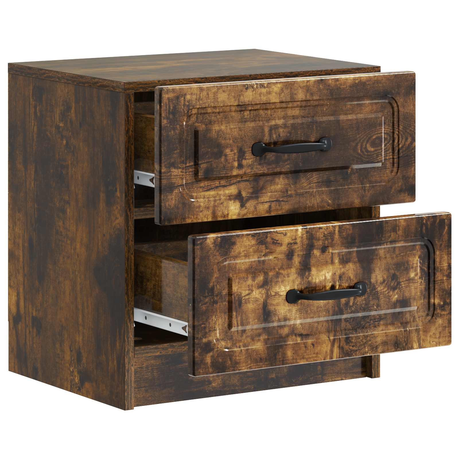 Noćni ormar s ladicama 2 pcs Dimljeni hrast 43 x 34,5 x 44,5 cm