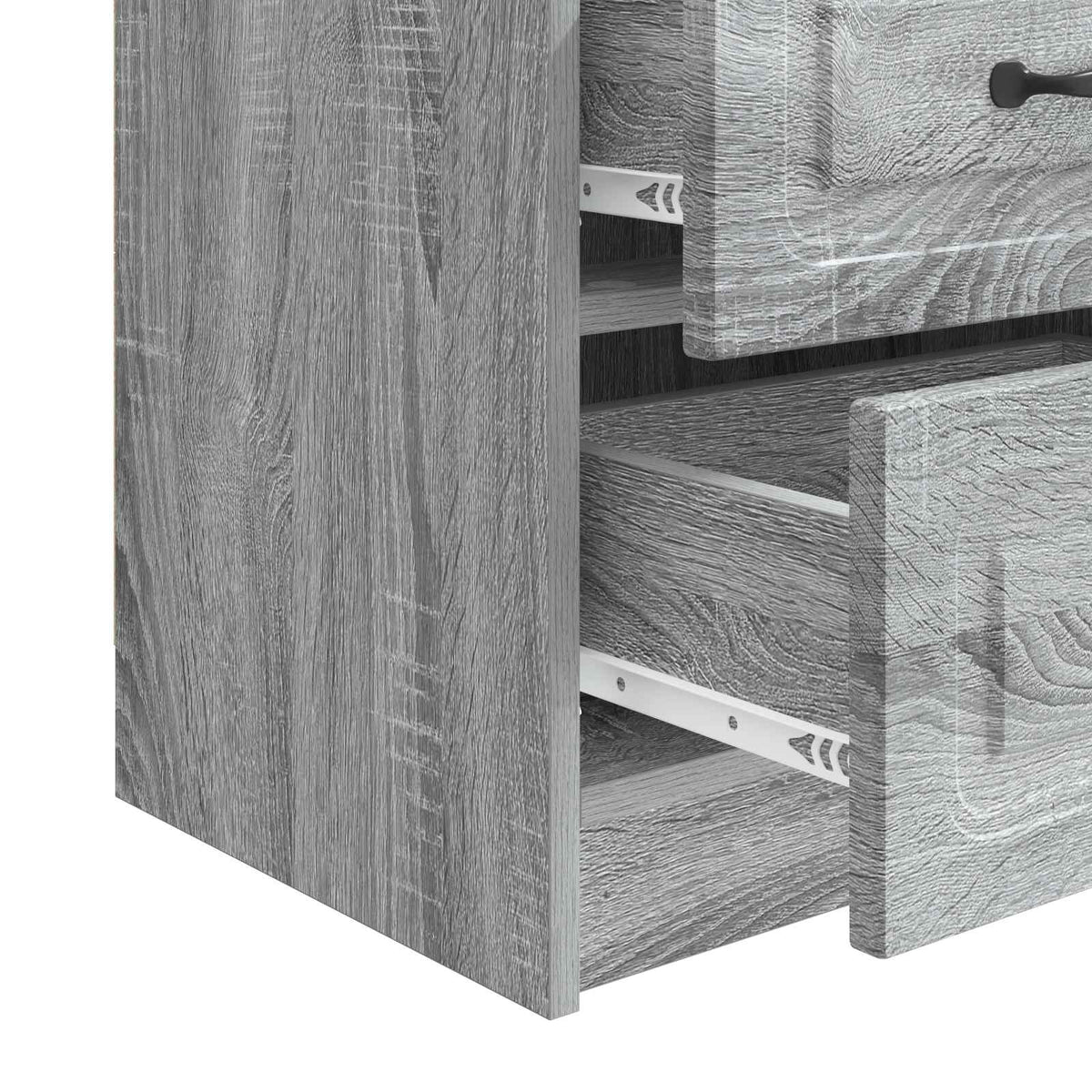 Noćni ormar s ladicama 2 pcs Siva sonoma 43 x 34,5 x 44,5 cm