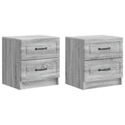 Noćni ormar s ladicama 2 pcs Siva sonoma 43 x 34,5 x 44,5 cm
