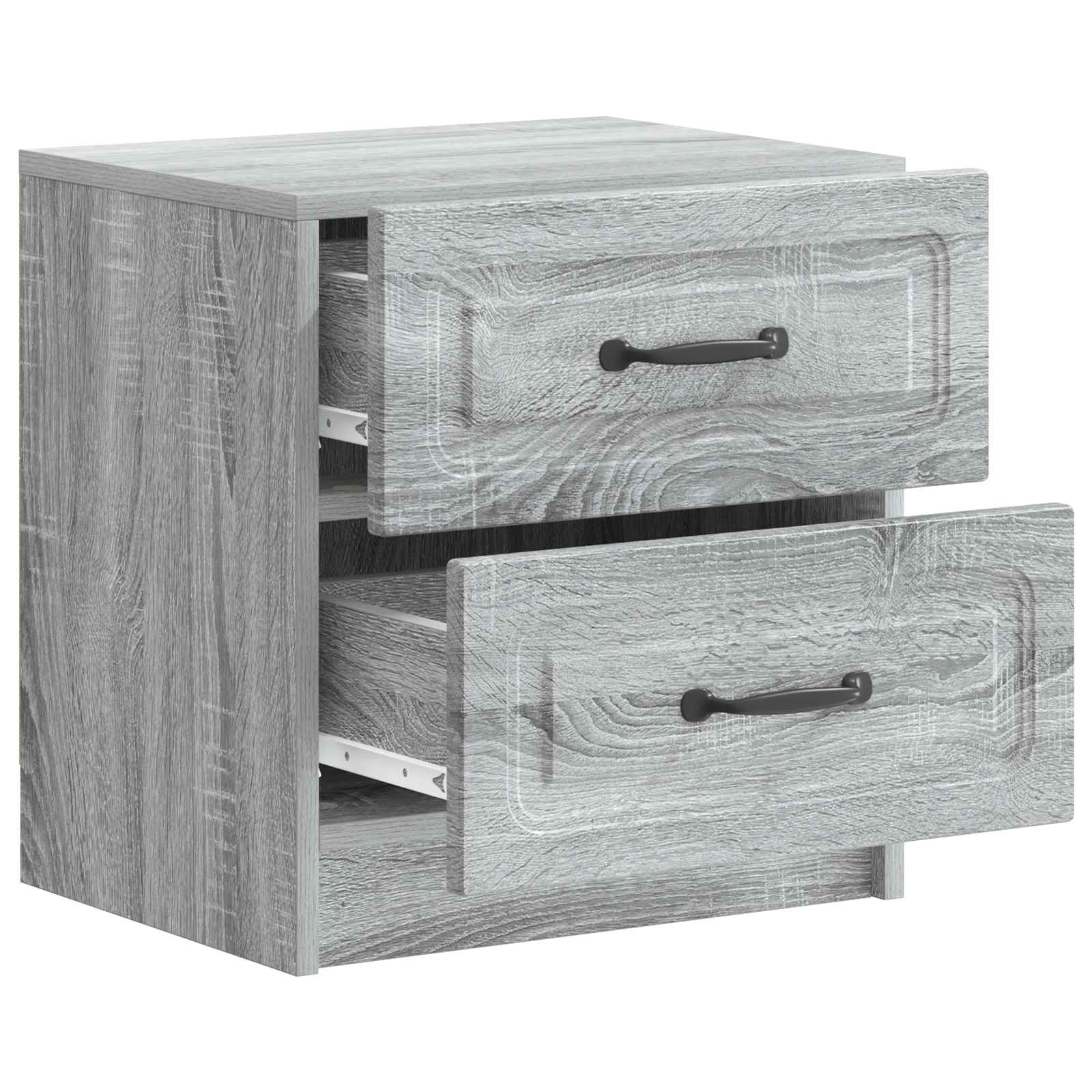 Noćni ormar s ladicama 2 pcs Siva sonoma 43 x 34,5 x 44,5 cm