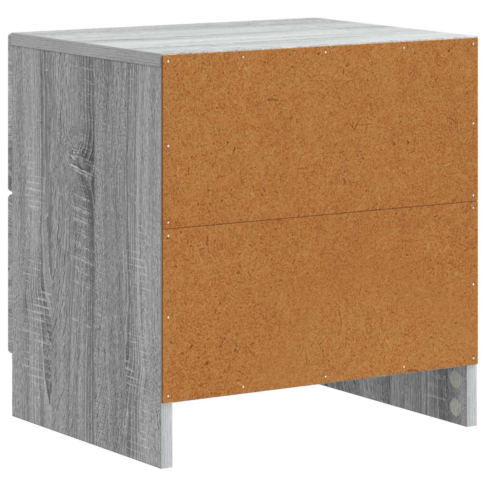 Noćni ormar s ladicama 2 pcs Siva sonoma 43 x 34,5 x 44,5 cm