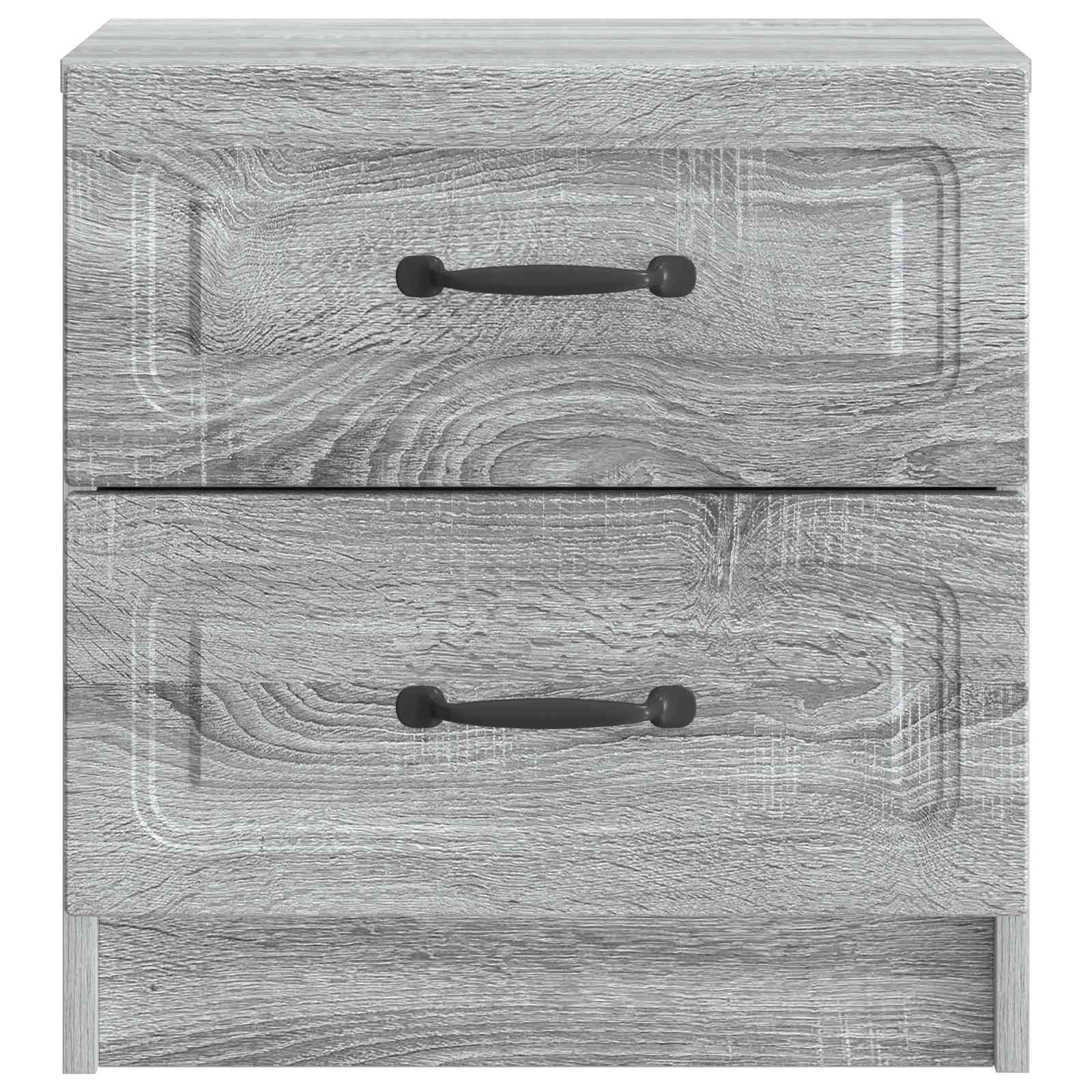 Noćni ormar s ladicama 2 pcs Siva sonoma 43 x 34,5 x 44,5 cm
