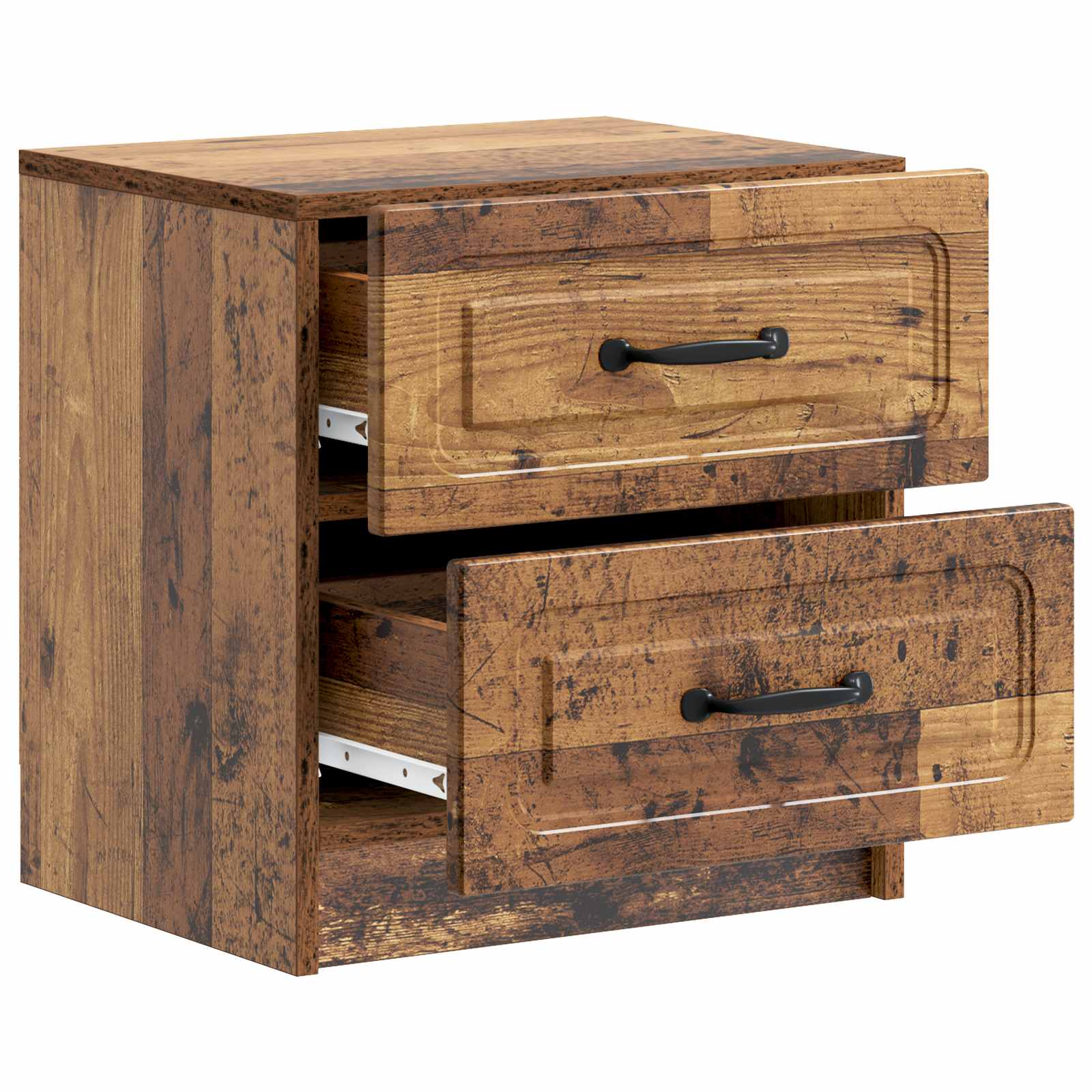 Noćni ormar s ladicama 2 pcs Staro drvo 43 x 34,5 x 44,5 cm