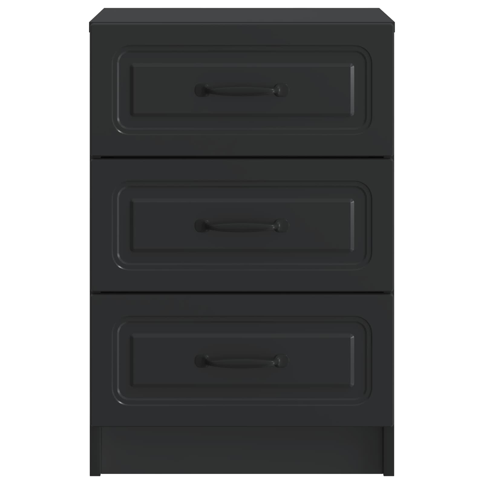 Noćni ormar s ladicama Crna 43 x 41 x 63,5 cm Konstruirano drvo