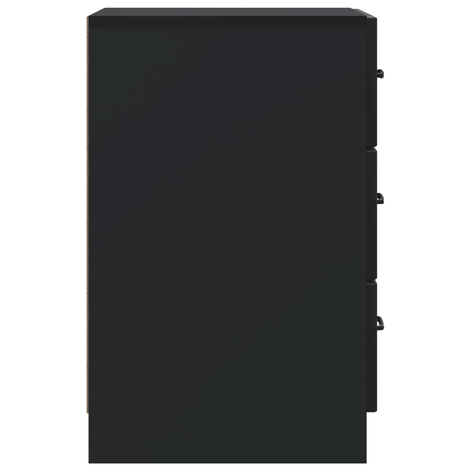 Noćni ormar s ladicama Crna 43 x 41 x 63,5 cm Konstruirano drvo