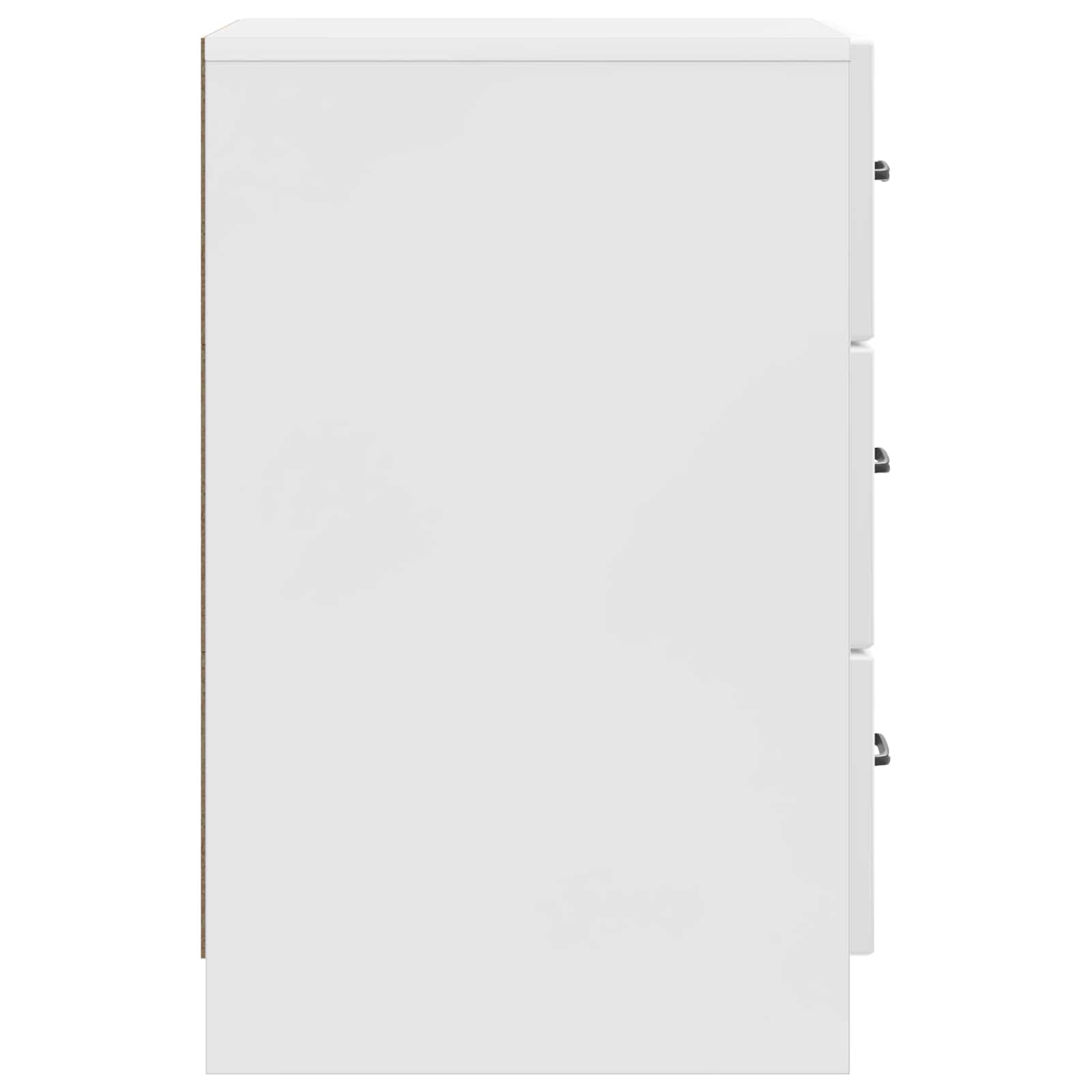 Noćni ormar s ladicama Bijela visokog sjaja 43 x 41 x 63,5 cm