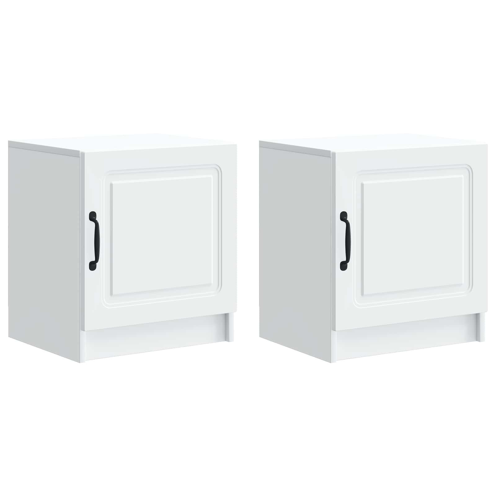 Noćni ormar 2 pcs Bijela 43 x 34,5 x 47 cm Konstruirano drvo