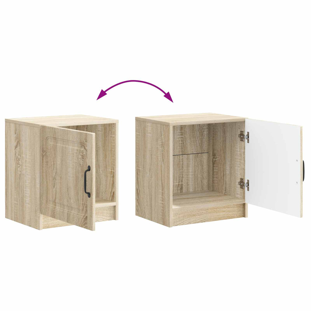 Noćni ormar Hrast sonoma 43 x 34,5 x 47 cm Konstruirano drvo