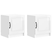 Noćni ormar 2 pcs Bijela visokog sjaja 43 x 34,5 x 47 cm