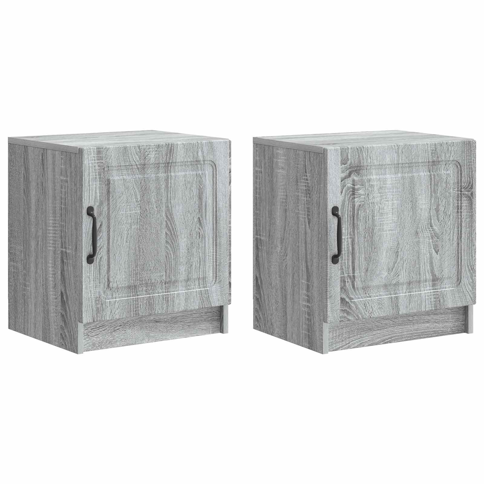 Noćni ormar 2 pcs Siva sonoma 43 x 34,5 x 47 cm