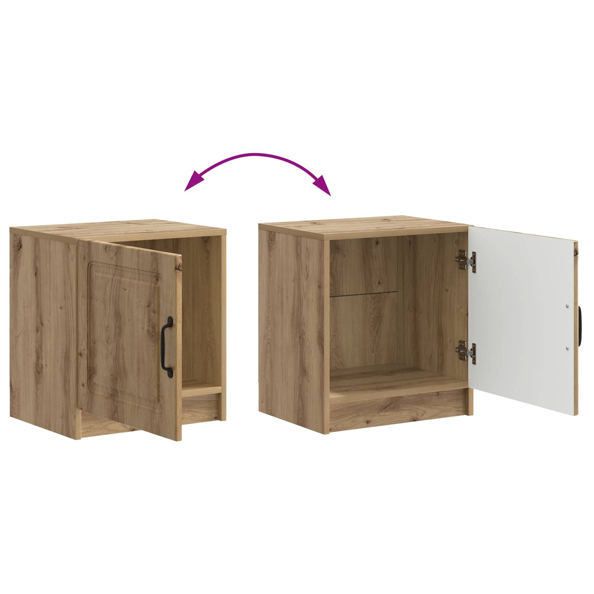 Noćni ormar 2 pcs Hrast artisan 43 x 34,5 x 47 cm
