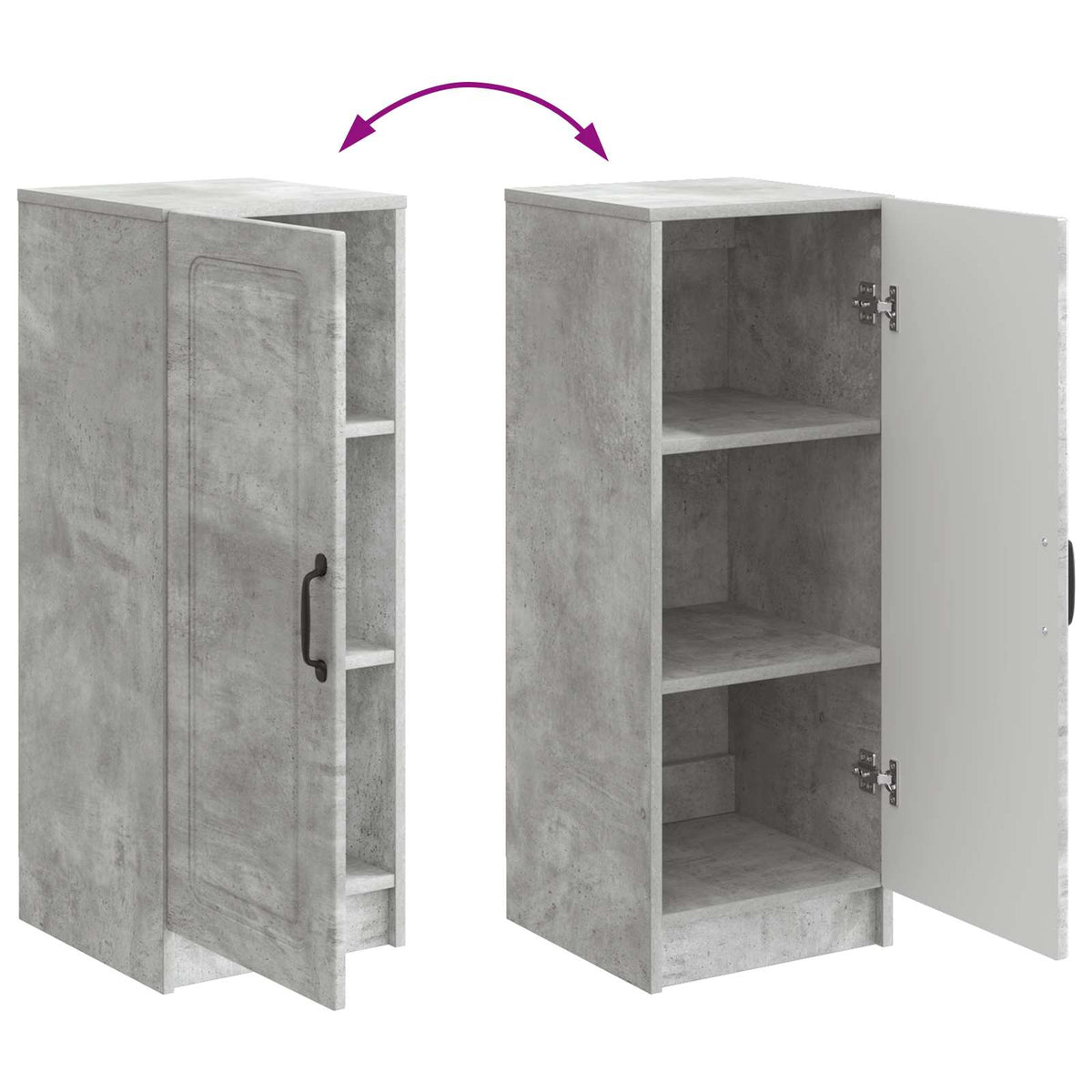 Kreveta Betonska siva 33 x 34,5 x 87 cm Konstruirano drvo