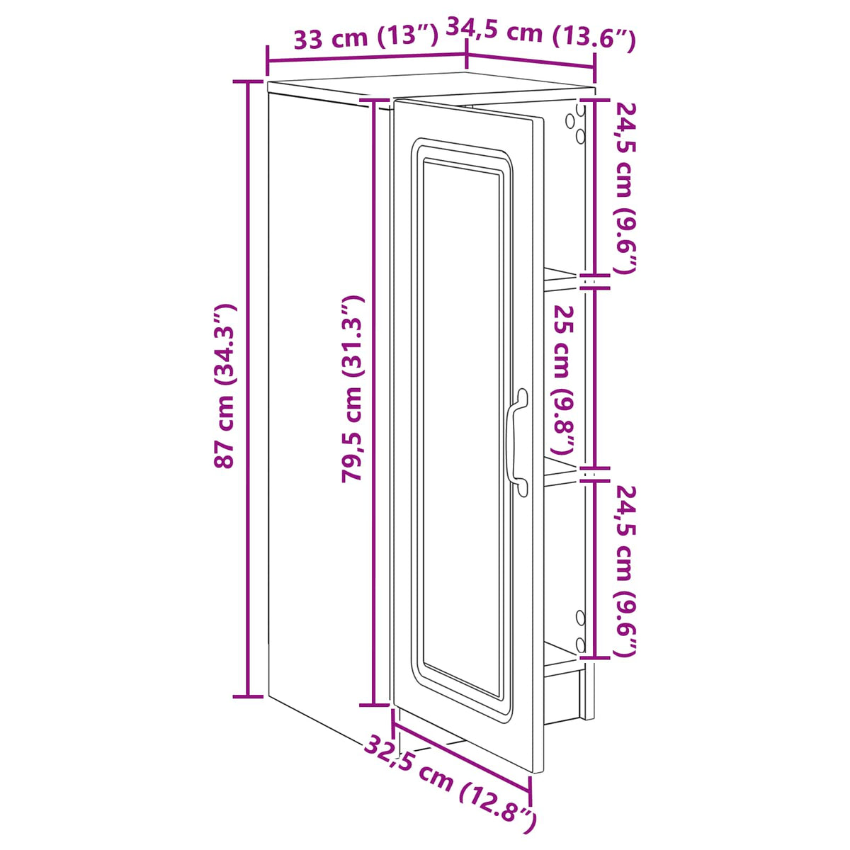 Kreveta Bijela visokog sjaja 33 x 34,5 x 87 cm