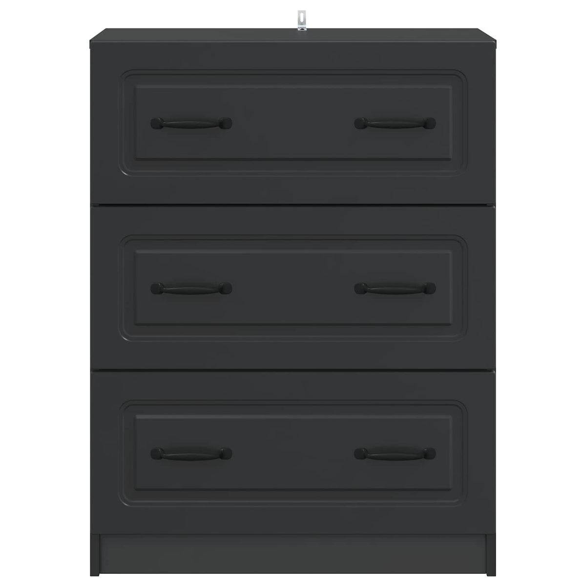 Ormar s ladicama Crna 66 x 34,5 x 87 cm Konstruirano drvo