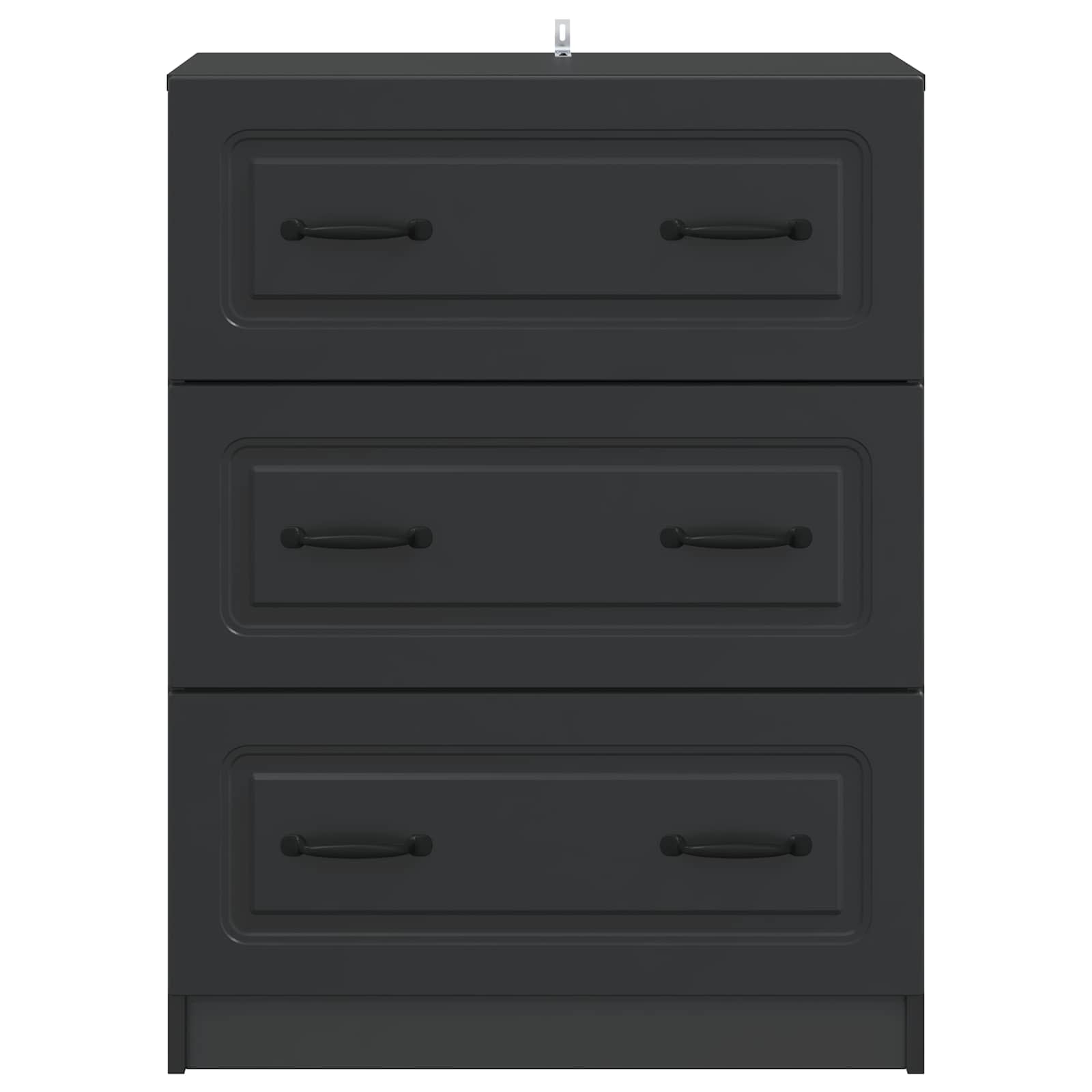 Ormar s ladicama Crna 66 x 34,5 x 87 cm Konstruirano drvo