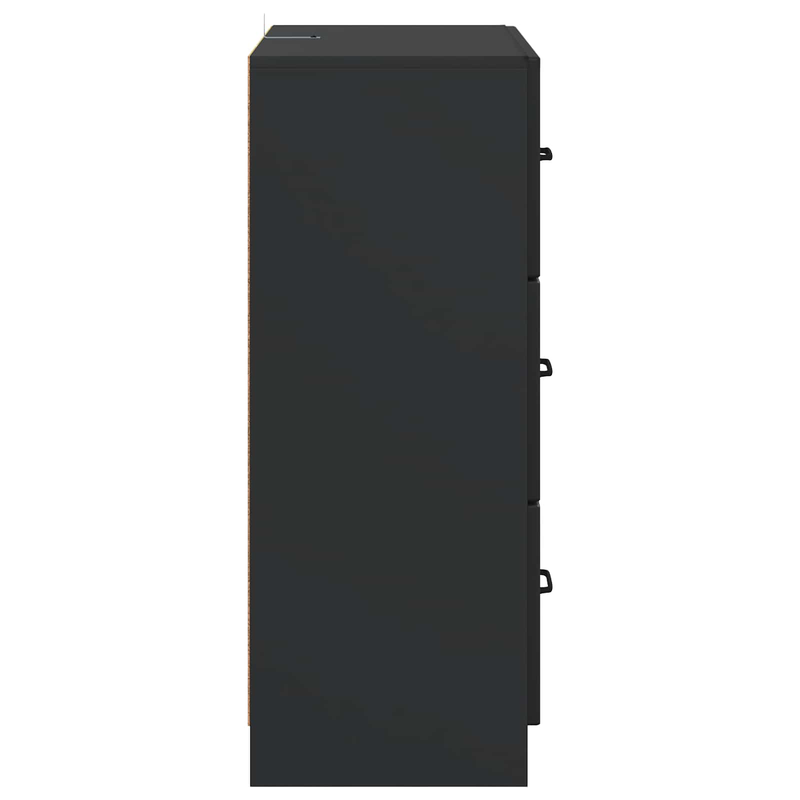 Ormar s ladicama Crna 66 x 34,5 x 87 cm Konstruirano drvo