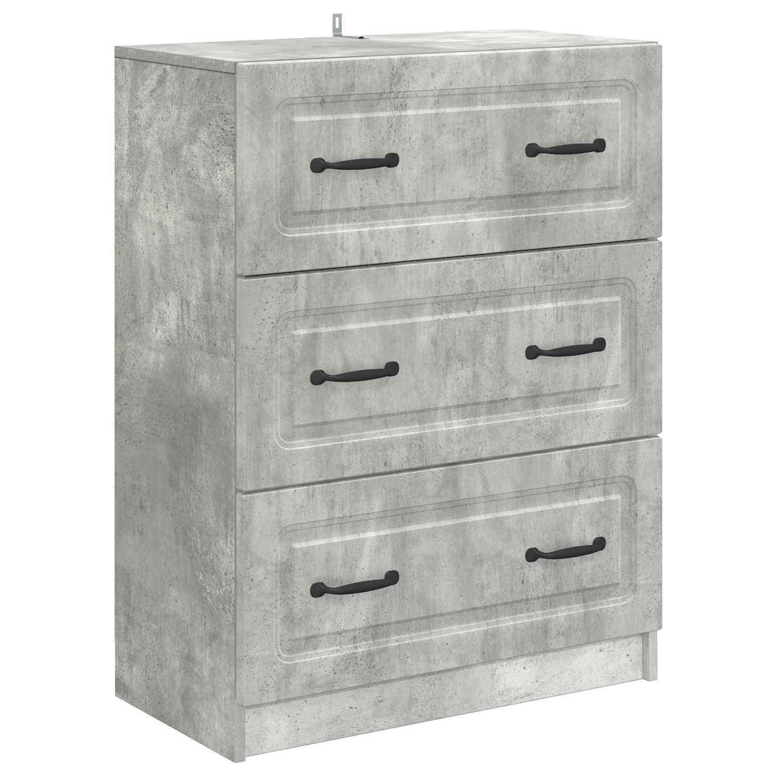 Ormar s ladicama Betonska siva 66 x 34,5 x 87 cm