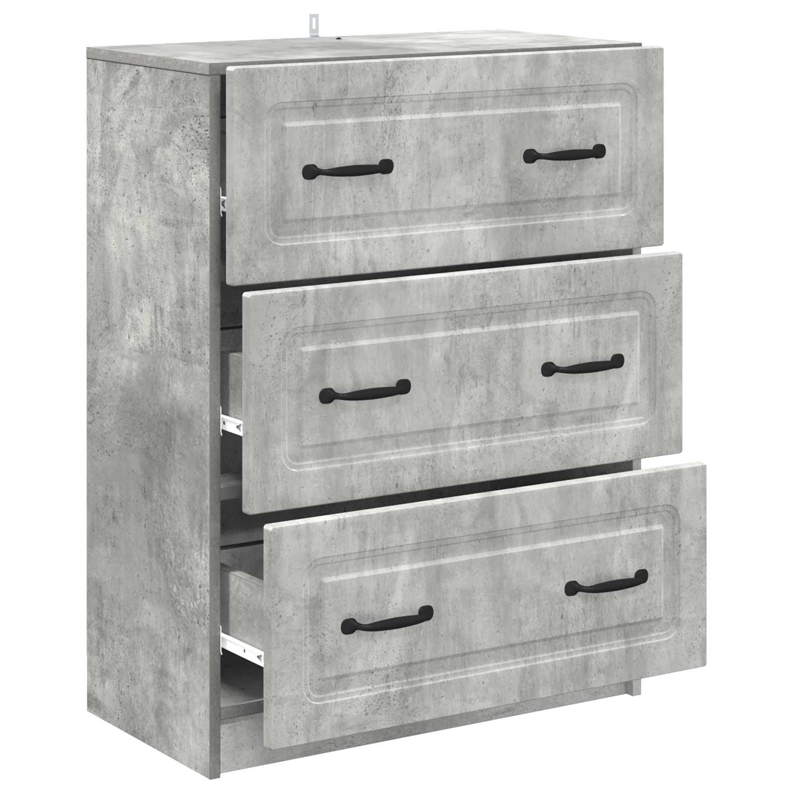 Ormar s ladicama Betonska siva 66 x 34,5 x 87 cm