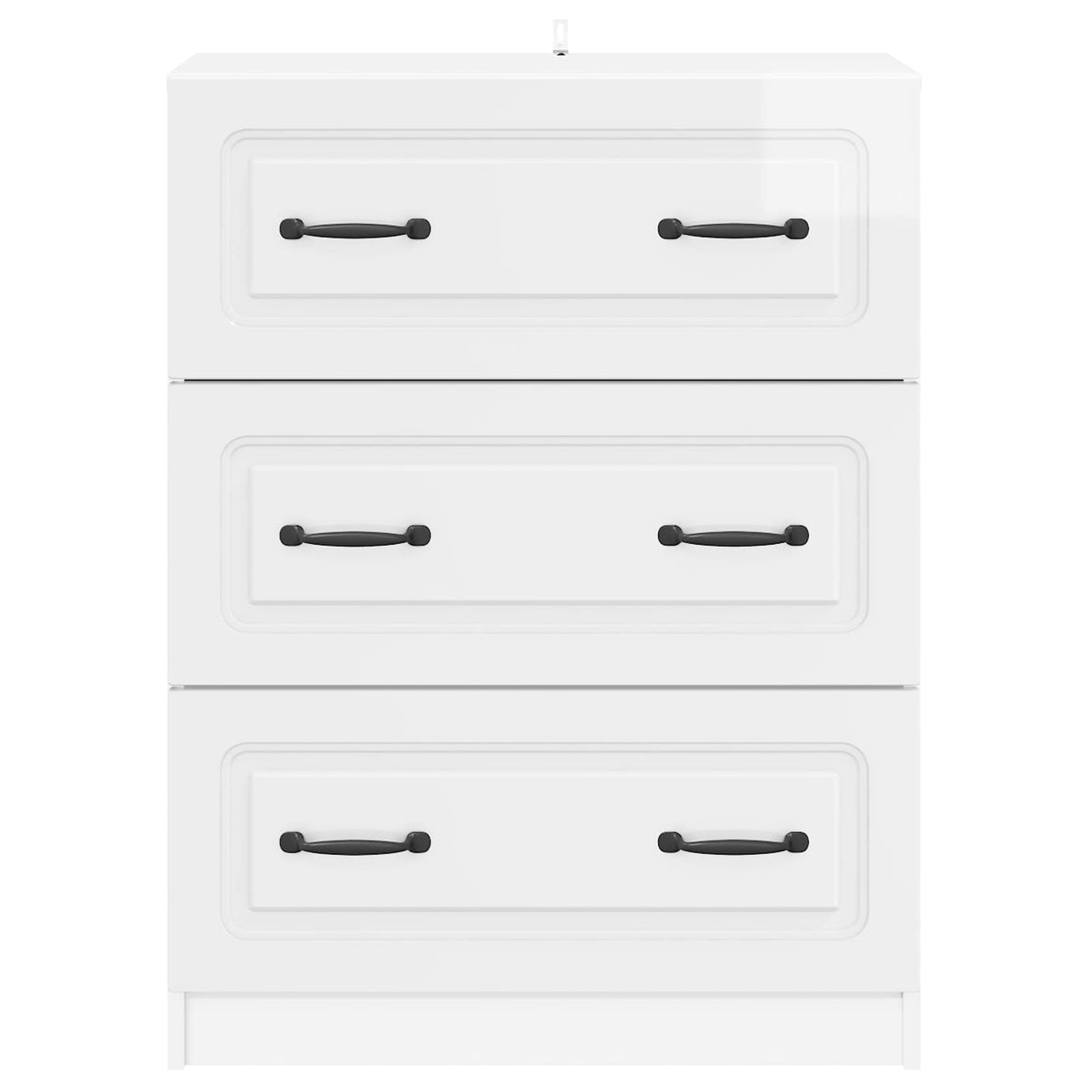 Ormar s ladicama Bijela visokog sjaja 66 x 34,5 x 87 cm