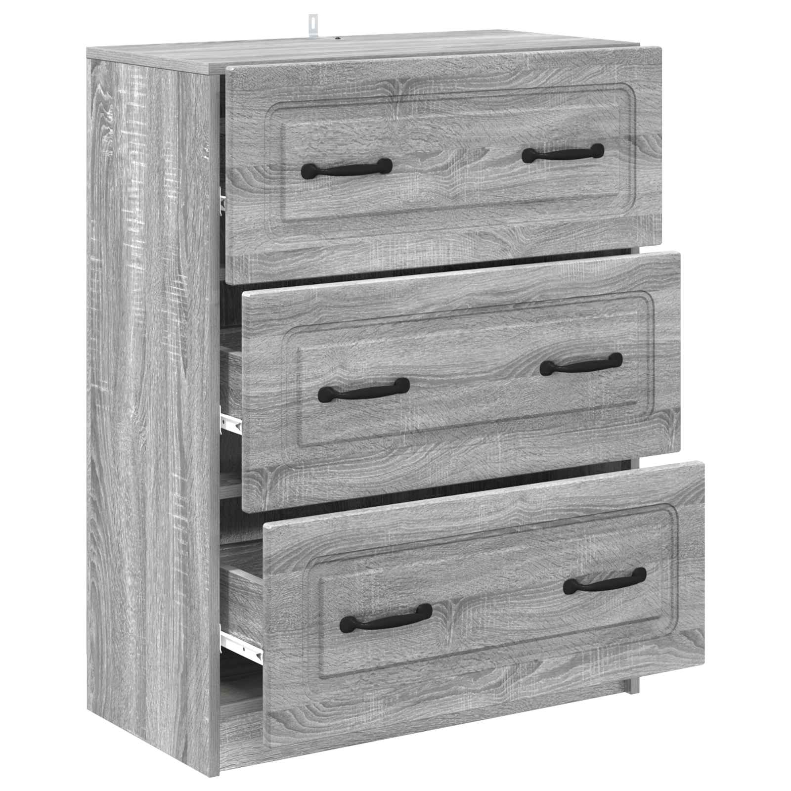 Ormar s ladicama Siva sonoma 66 x 34,5 x 87 cm