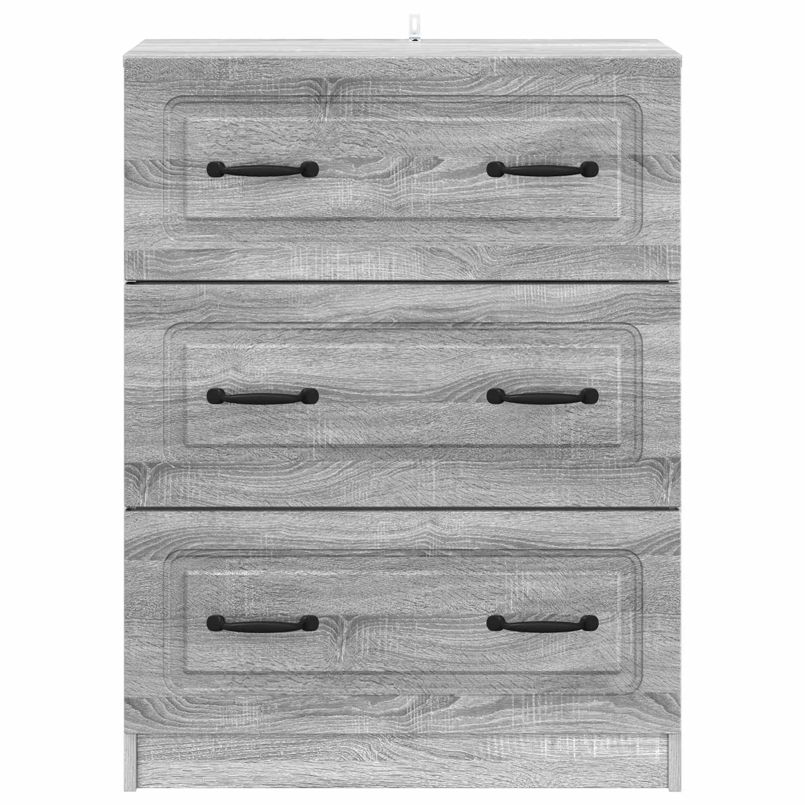 Ormar s ladicama Siva sonoma 66 x 34,5 x 87 cm