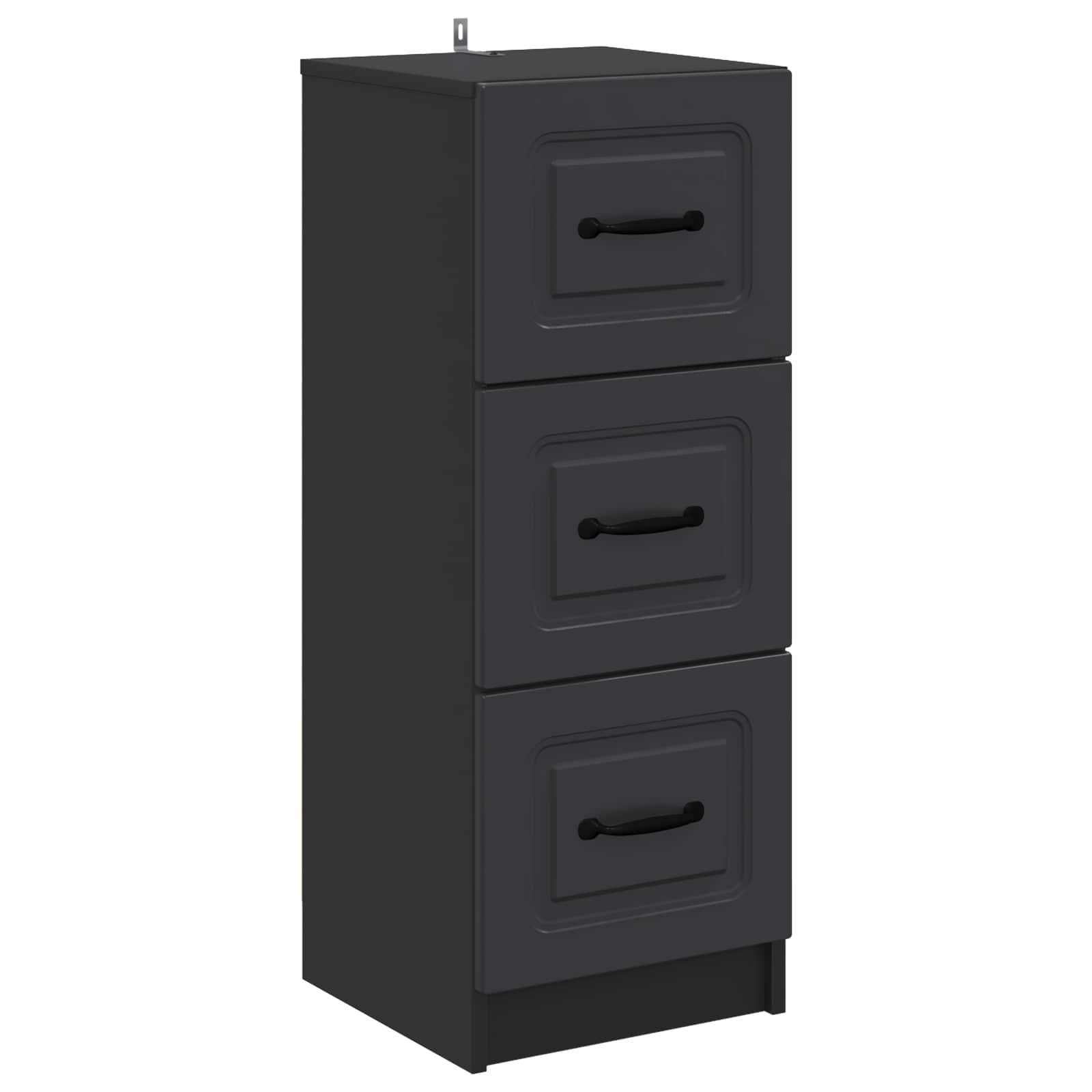 Ormar s ladicama Crna 33 x 34,5 x 87 cm Konstruirano drvo