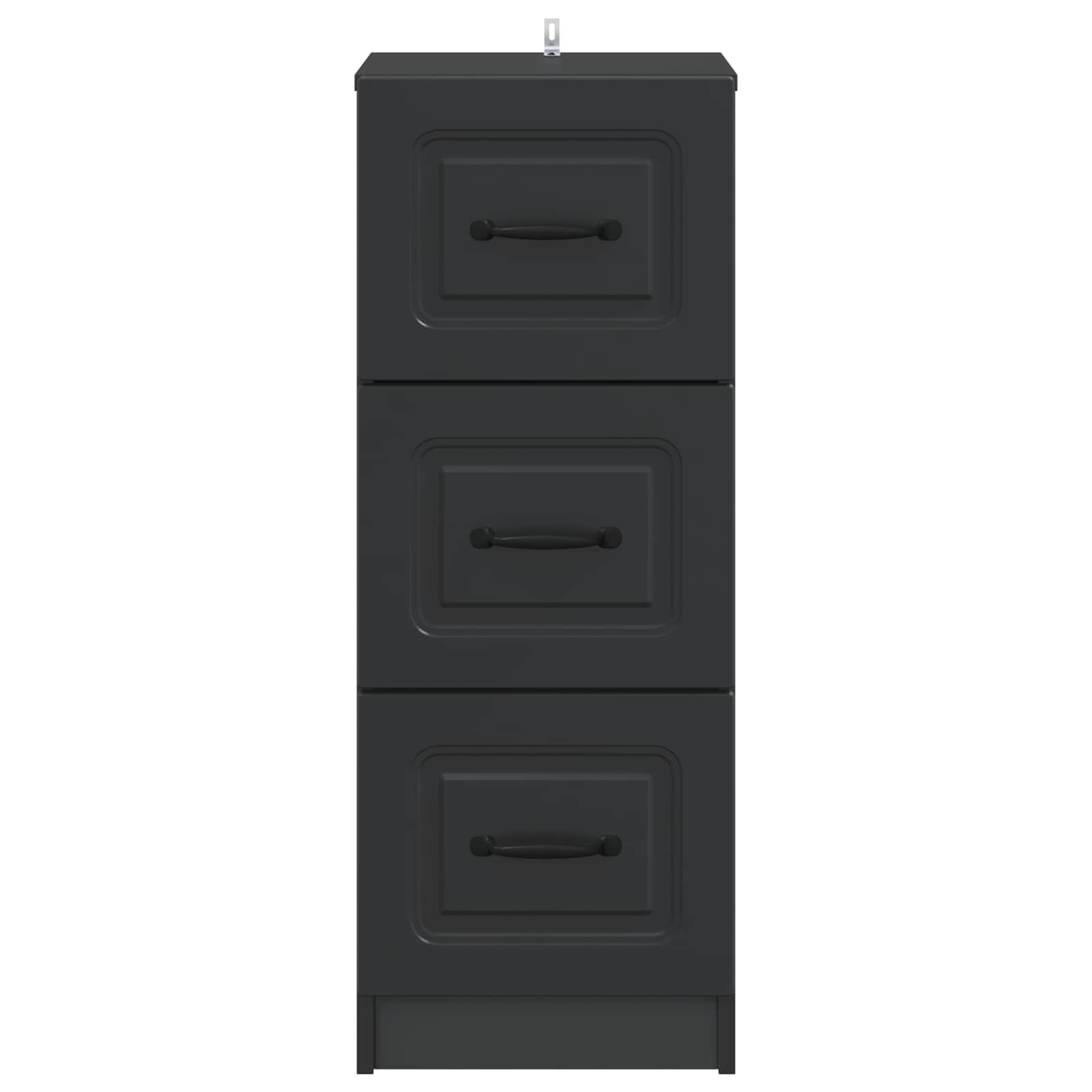 Ormar s ladicama Crna 33 x 34,5 x 87 cm Konstruirano drvo
