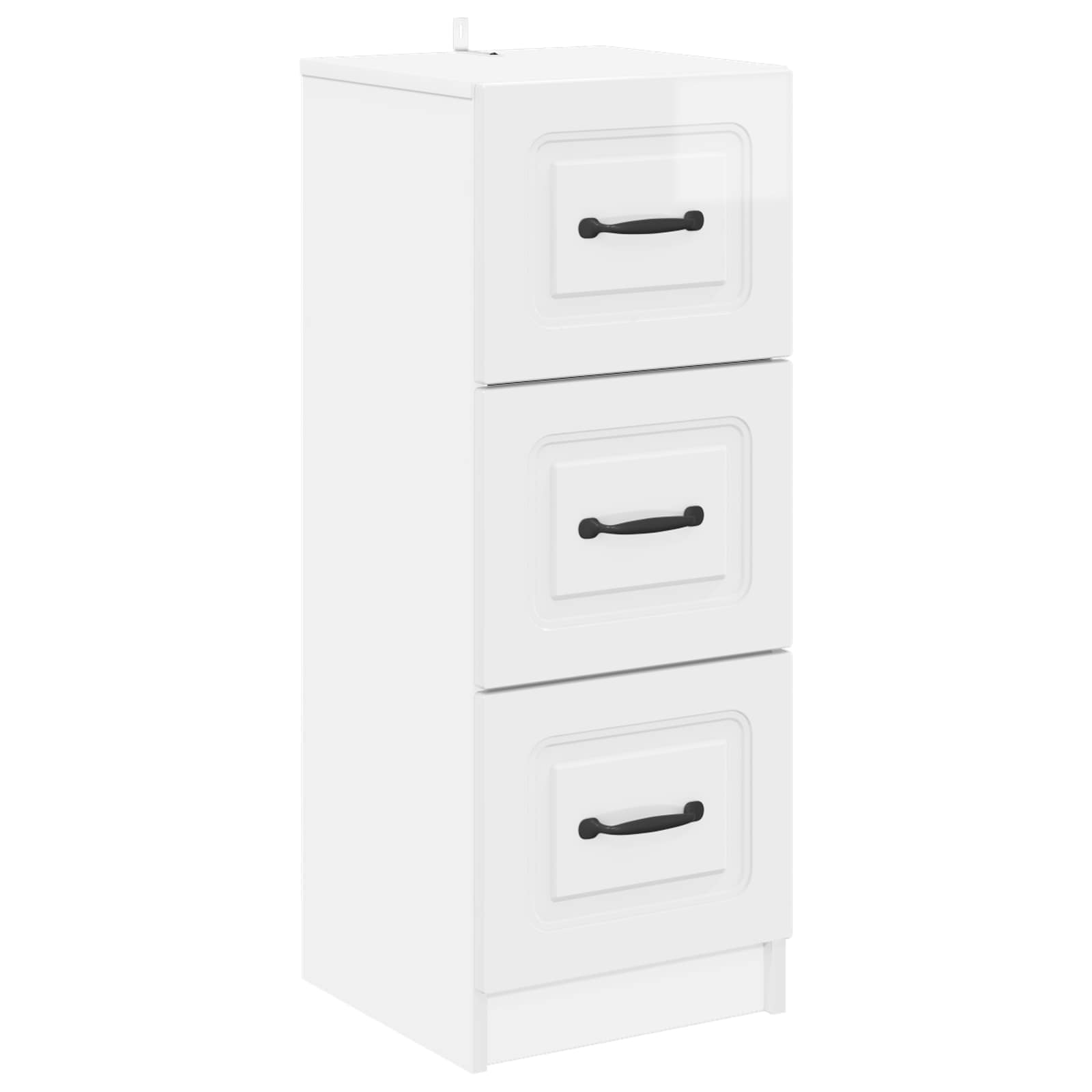 Ormar s ladicama Bijela visokog sjaja 33 x 34,5 x 87 cm