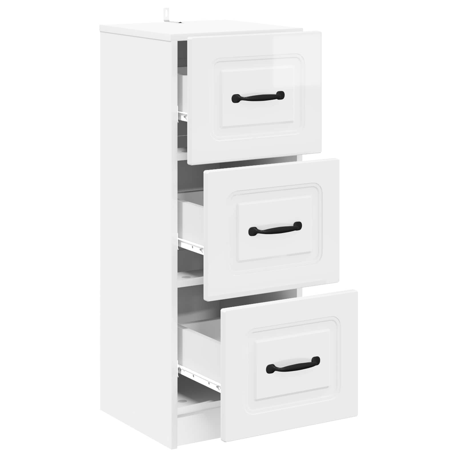 Ormar s ladicama Bijela visokog sjaja 33 x 34,5 x 87 cm