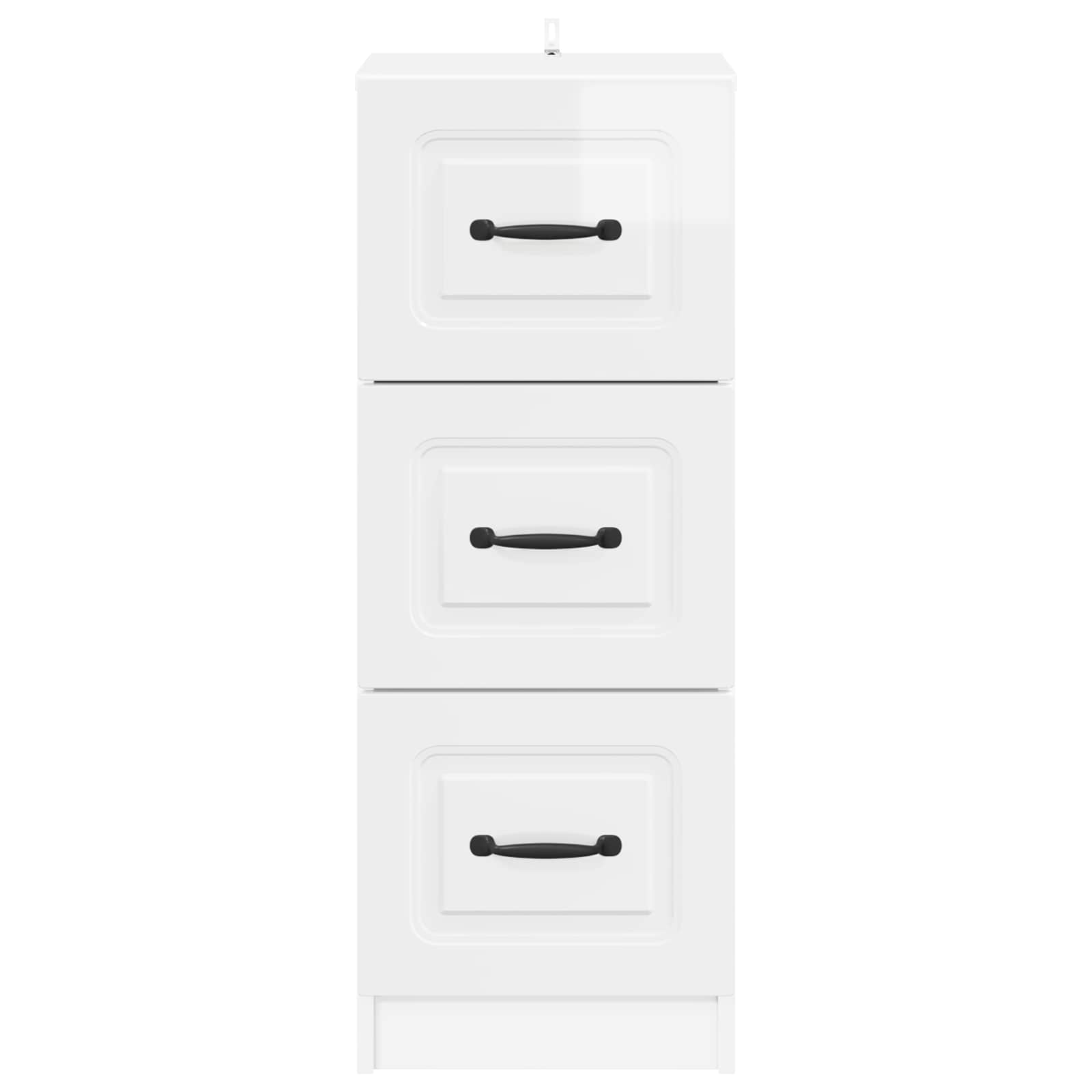Ormar s ladicama Bijela visokog sjaja 33 x 34,5 x 87 cm