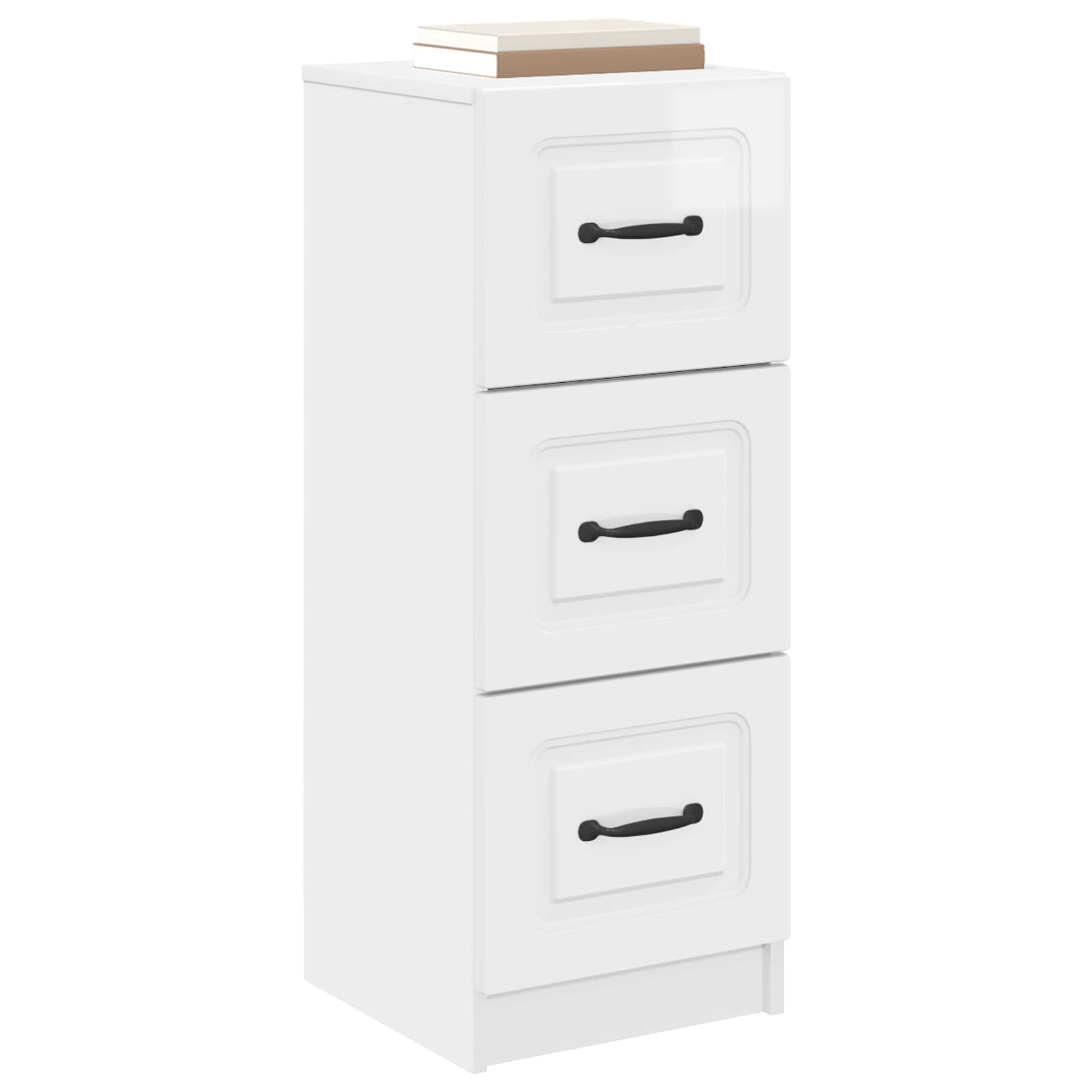 Ormar s ladicama Bijela visokog sjaja 33 x 34,5 x 87 cm