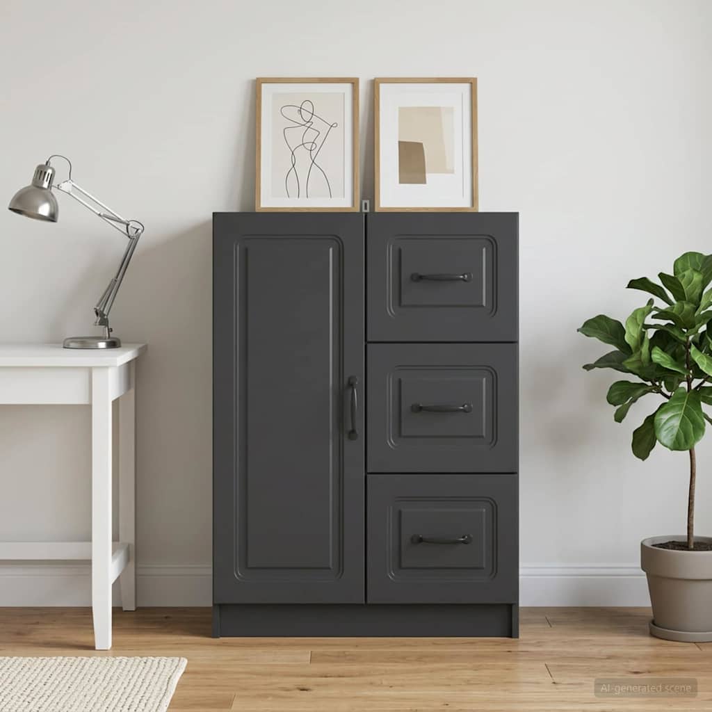 Kreveta s ladicama Crna 66 x 34,5 x 87 cm Konstruirano drvo