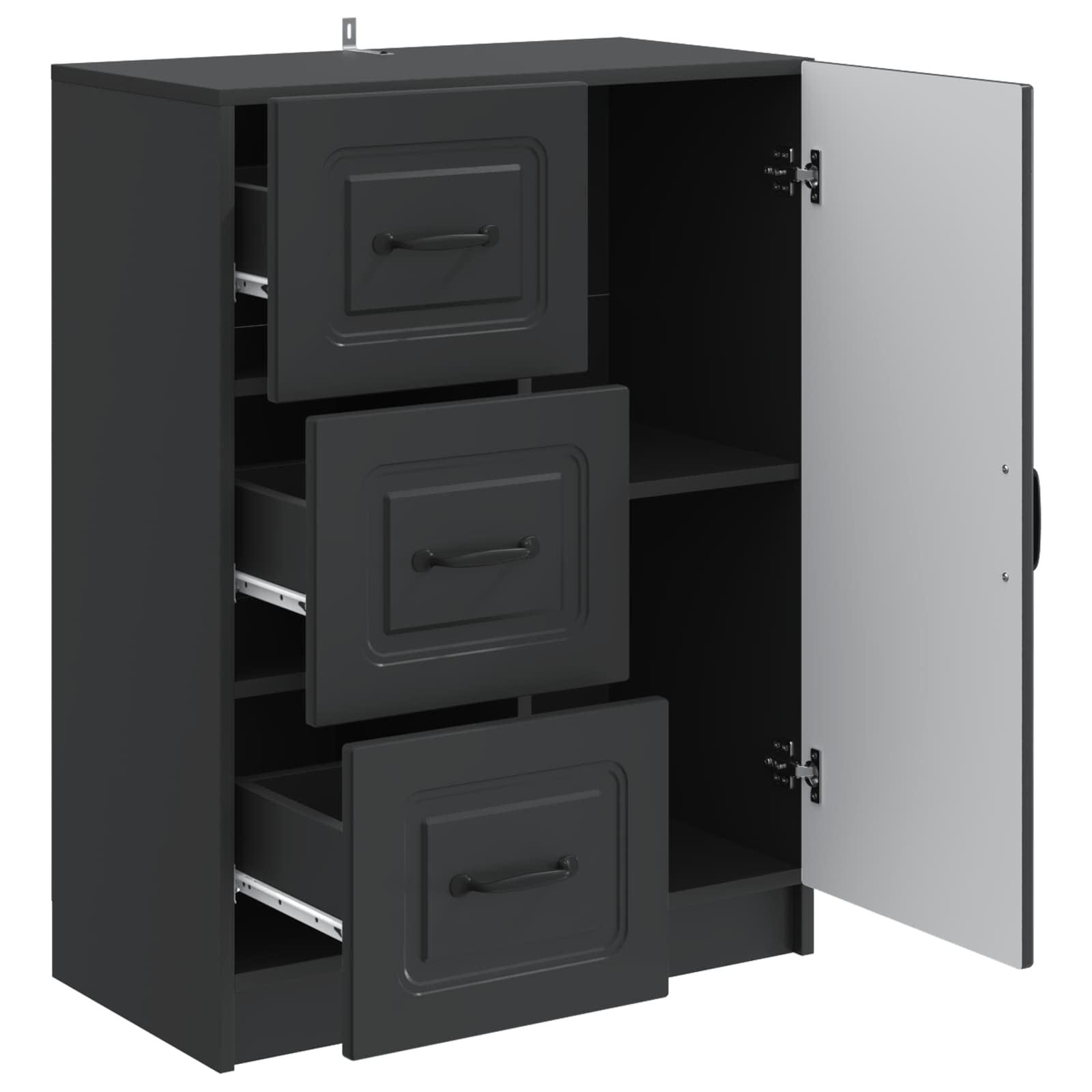 Kreveta s ladicama Crna 66 x 34,5 x 87 cm Konstruirano drvo