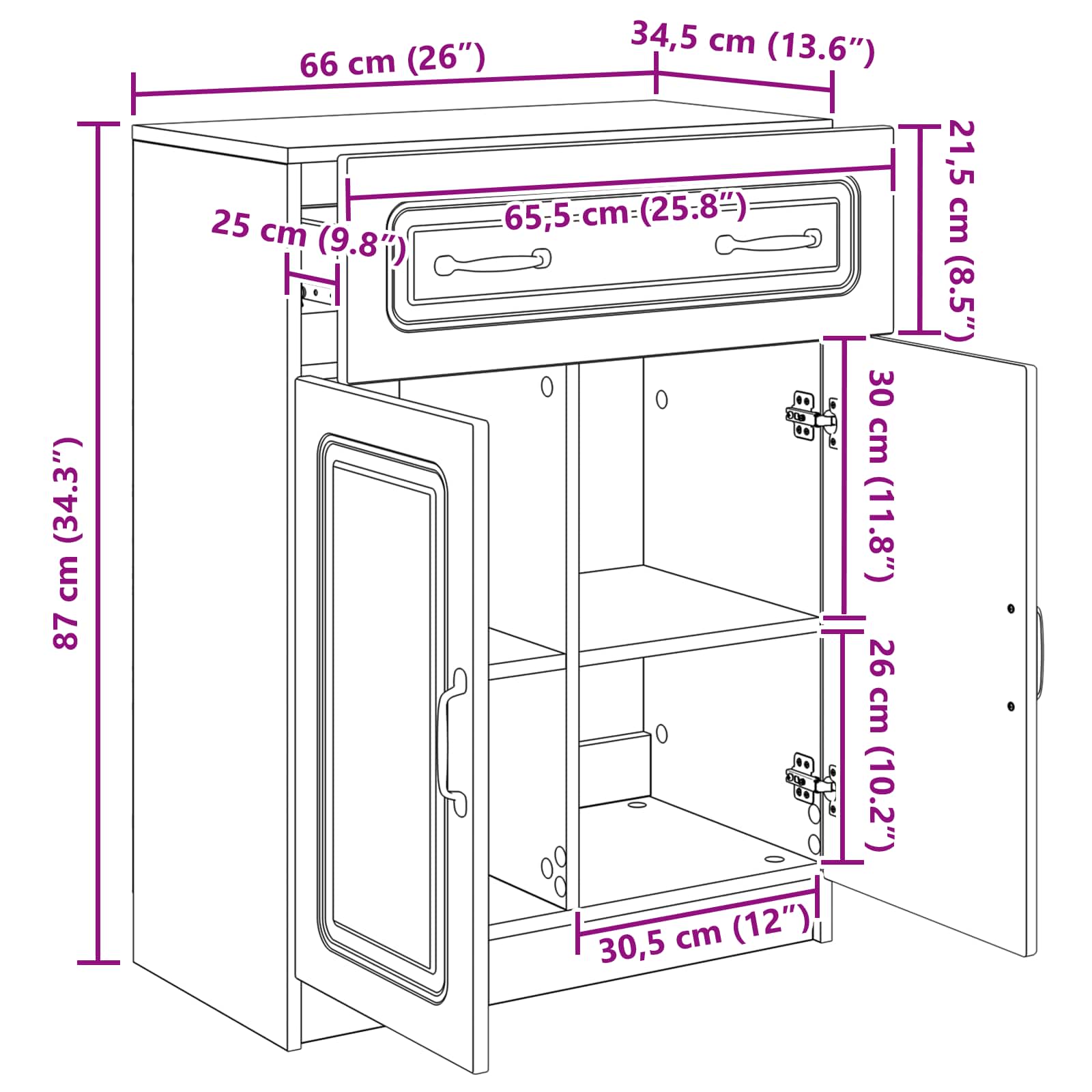Kreveta s ladicama Crna 66 x 34,5 x 87 cm Konstruirano drvo