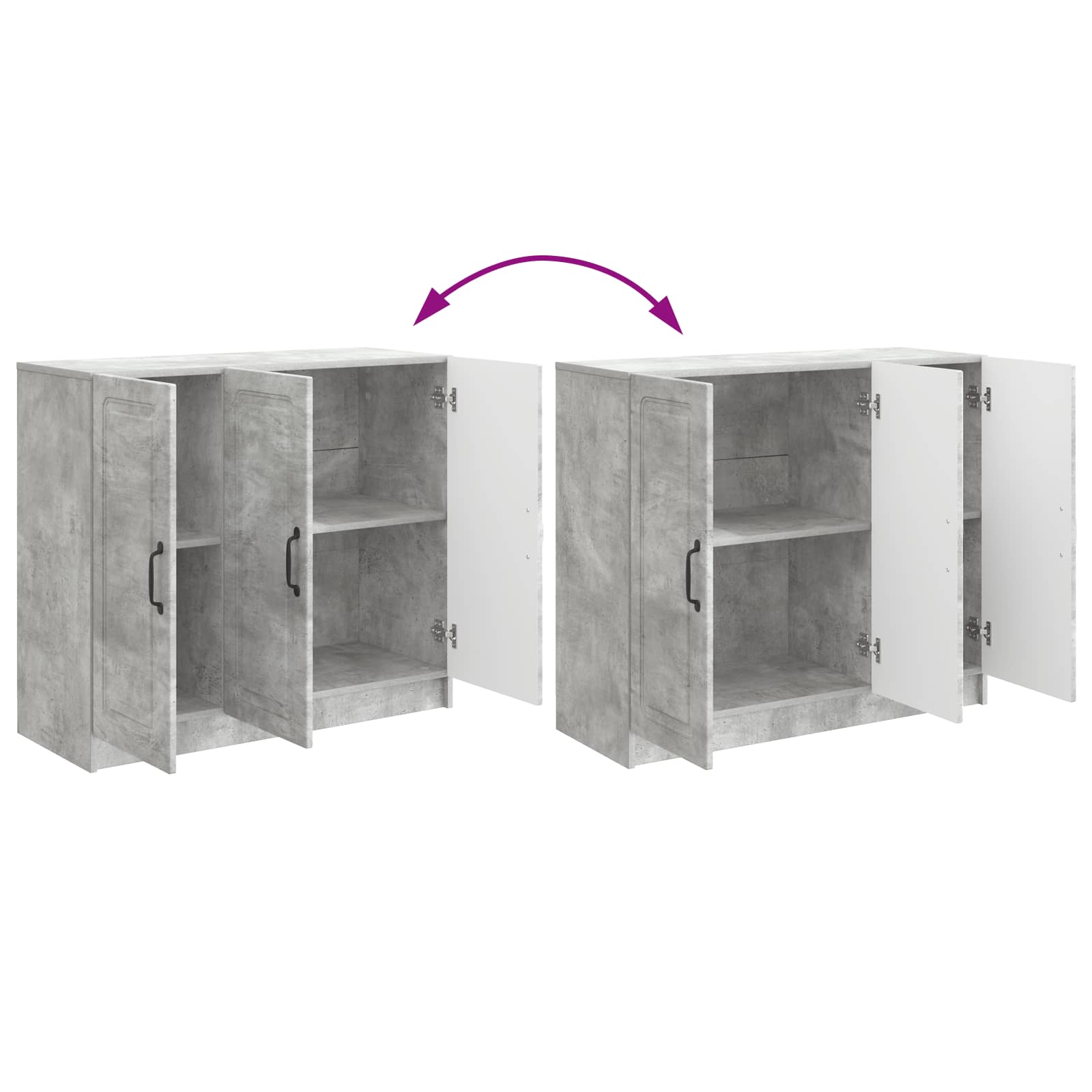 Kreveta Betonska siva 89 x 34,5 x 77 cm Konstruirano drvo