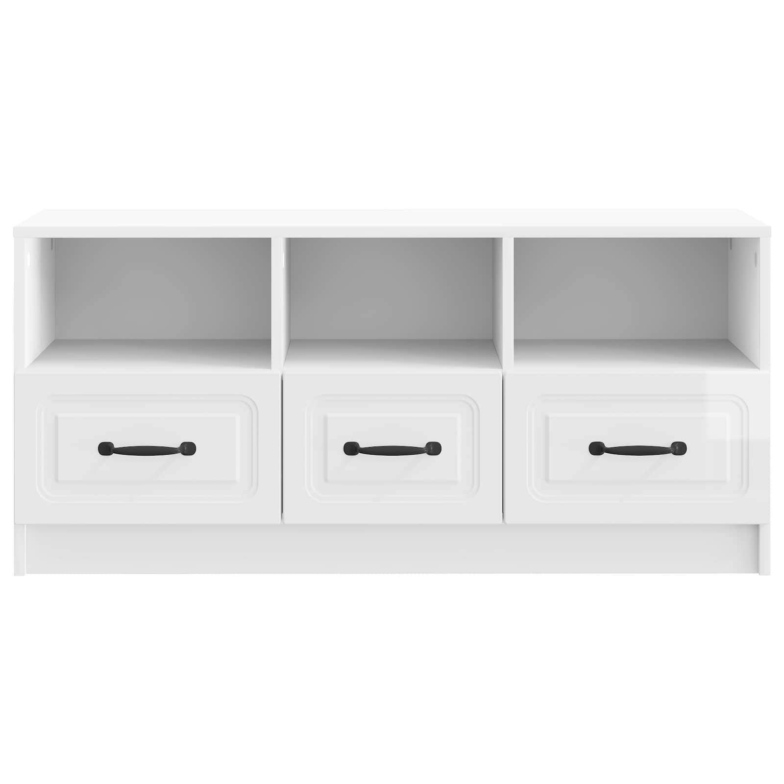 TV ormar s ladicama Bijela visokog sjaja 102 x 34,5 x 47 cm