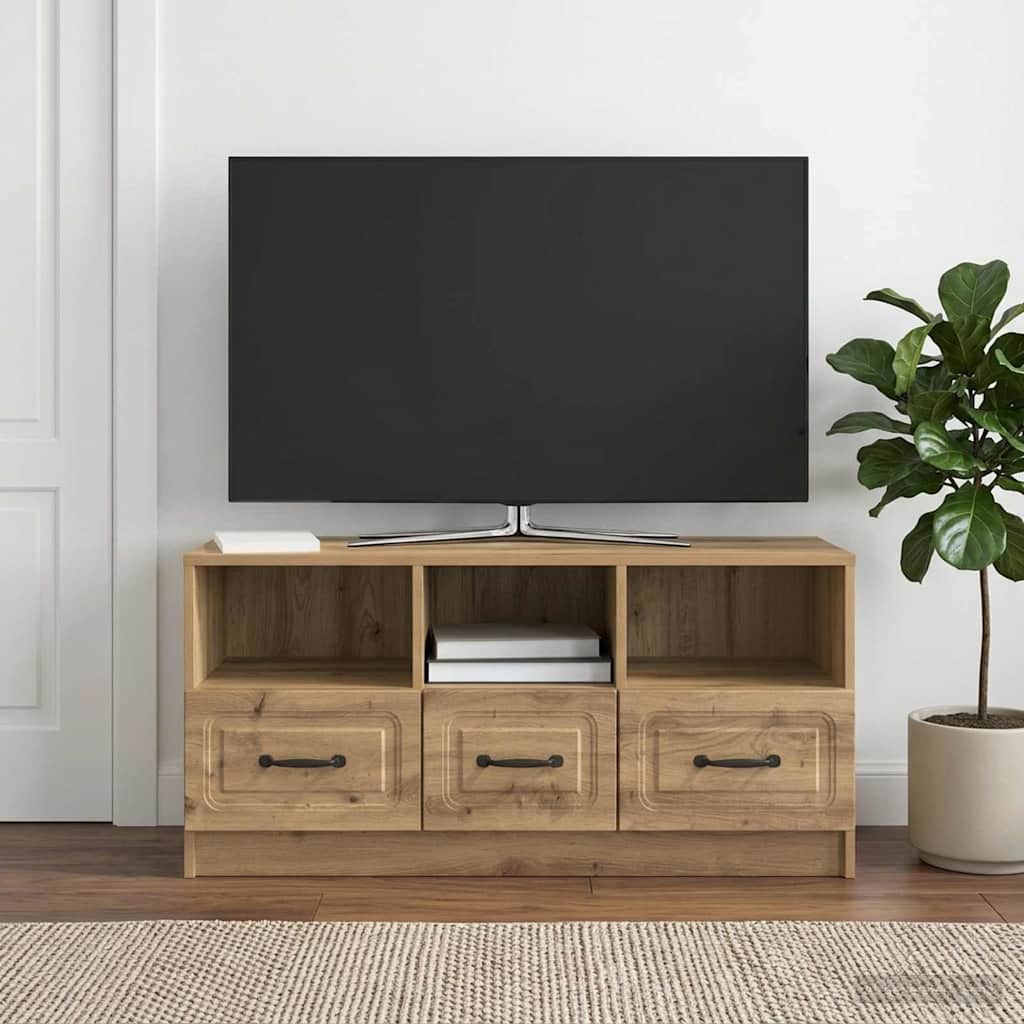 TV ormar 102 x 34,5 x 47 cm Hrast artisan Konstruirano drvo